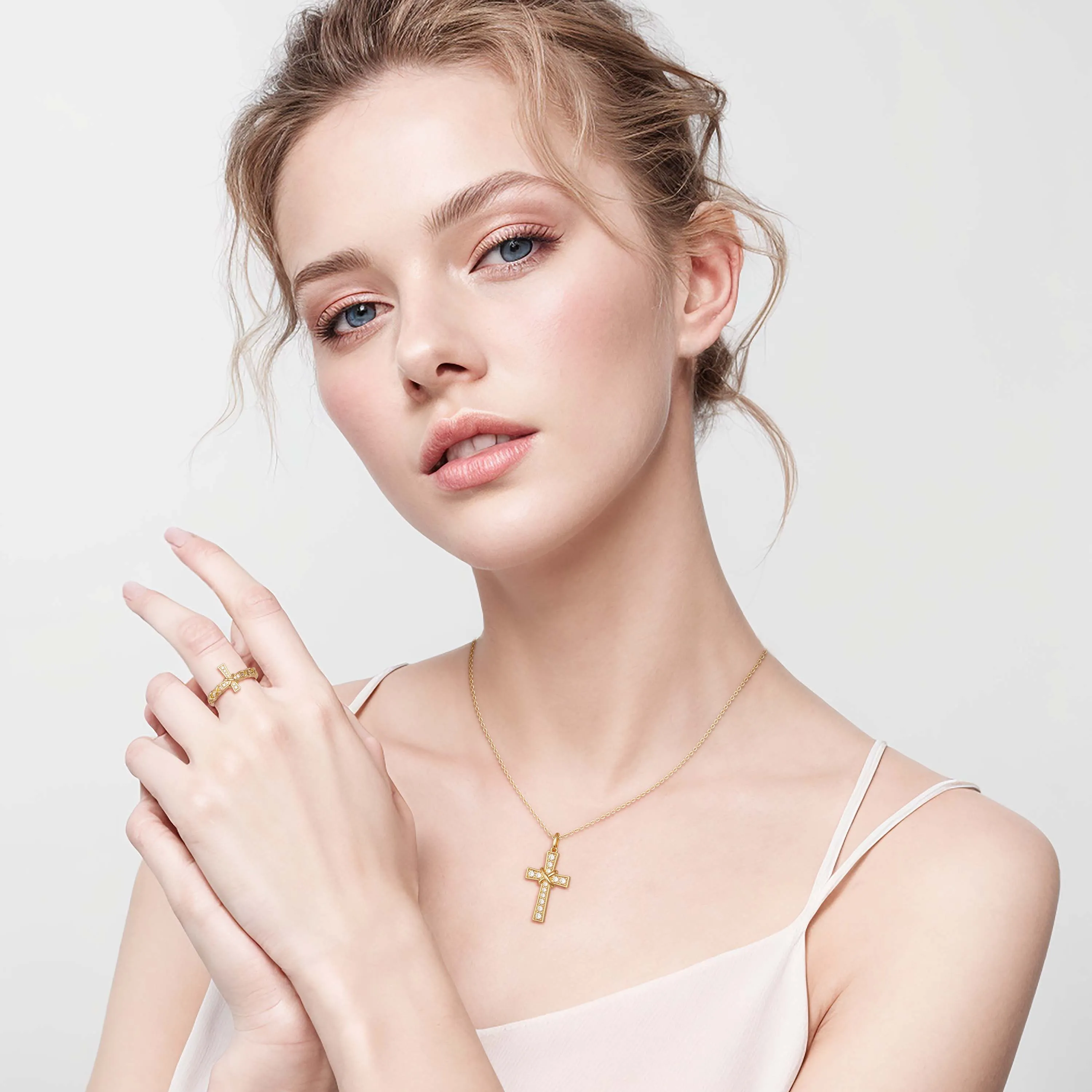 Pavé X Cross Ring sold by Vanimy Jewelry product image thumbnail 3