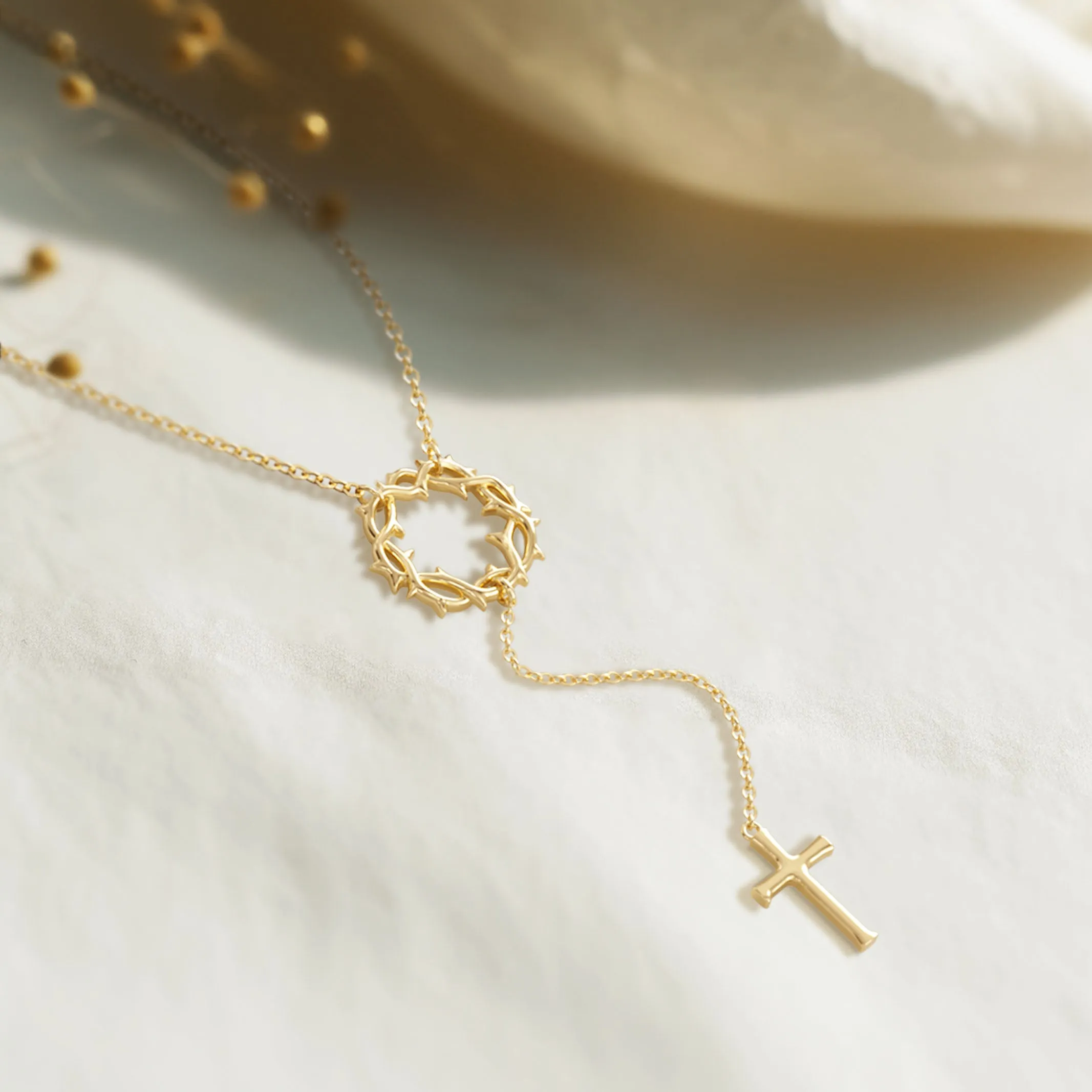 Cross Crown of Thorns Necklace sold by Vanimy Jewelry product image thumbnail 2