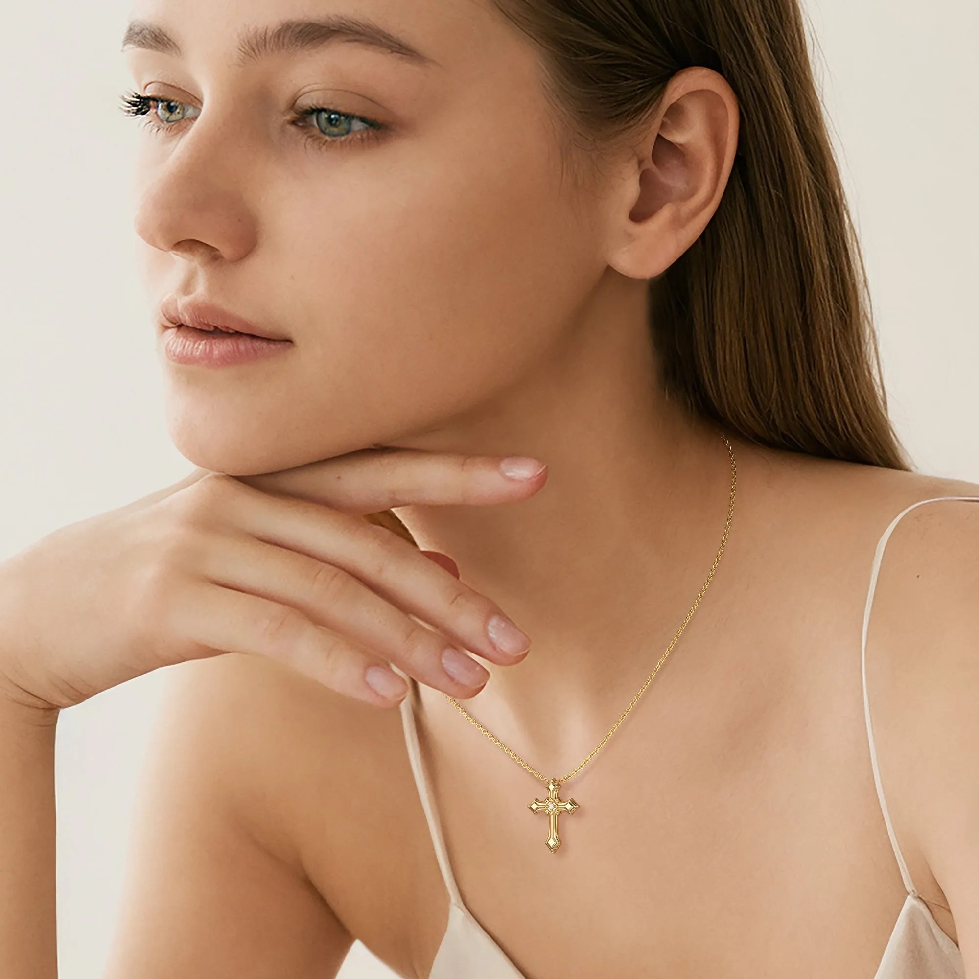 Gothic Cross Amulet Pendant Necklace sold by Vanimy Jewelry product image thumbnail 3