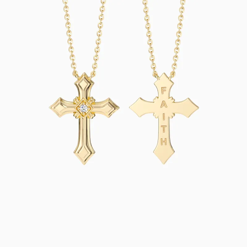 Gothic Cross Amulet Pendant Necklace sold by Vanimy Jewelry