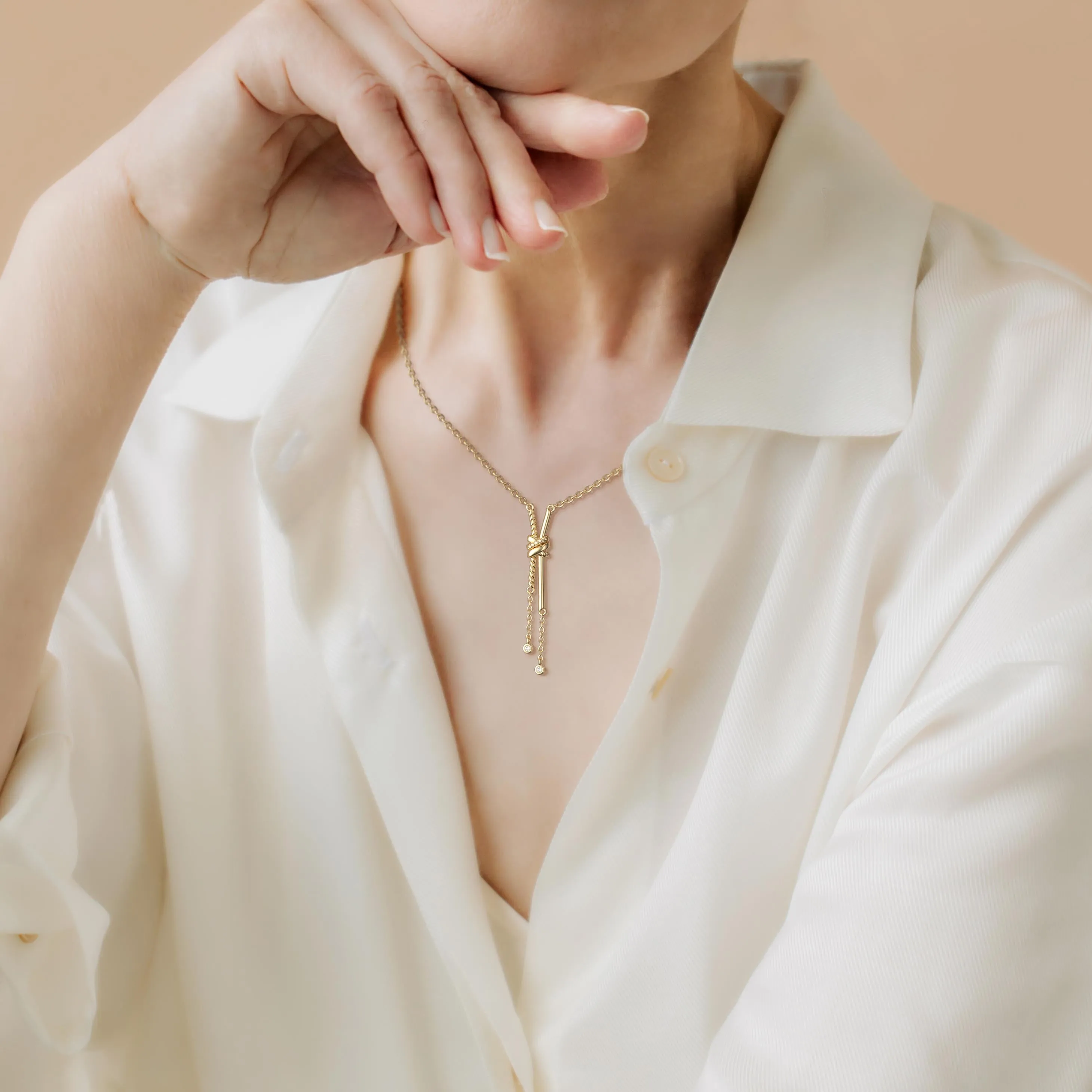 Entangled Knot Necklace sold by Vanimy Jewelry product image thumbnail 2