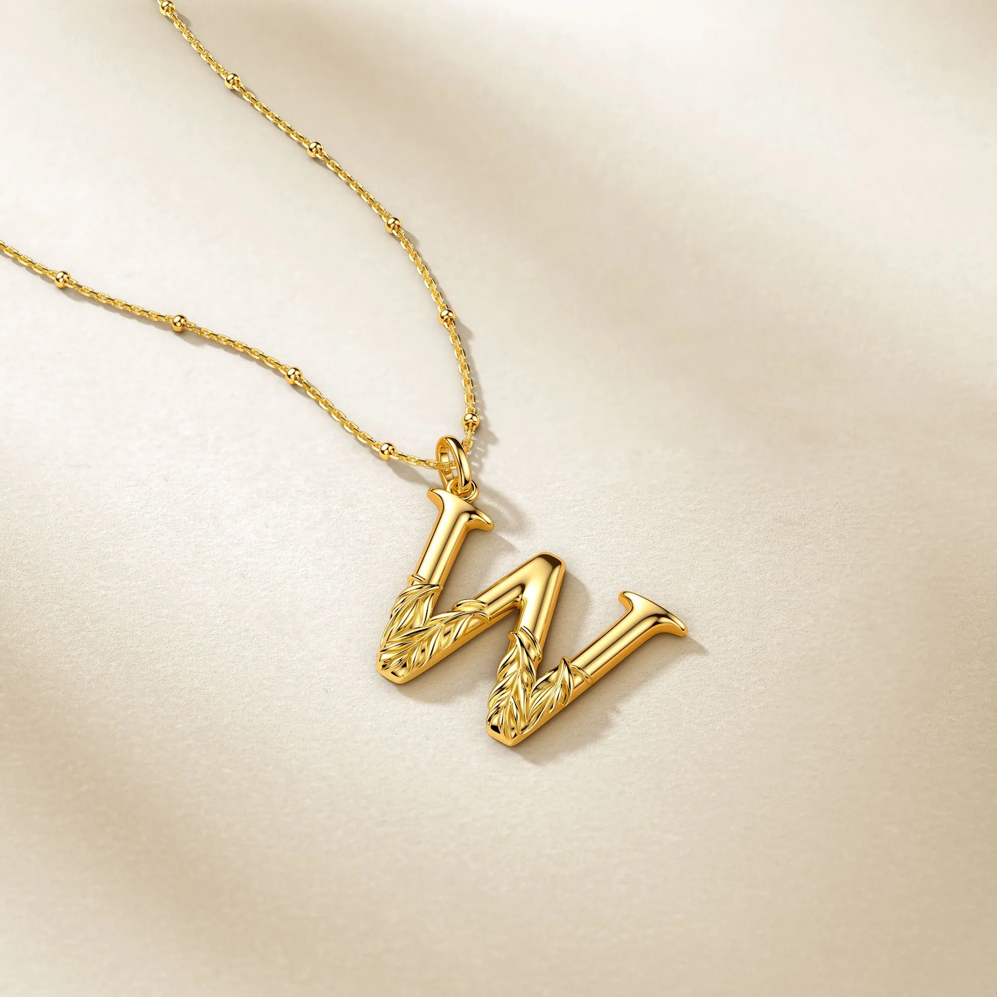 Willow Blossom Letter W Pendant sold by Vanimy Jewelry product image thumbnail 4