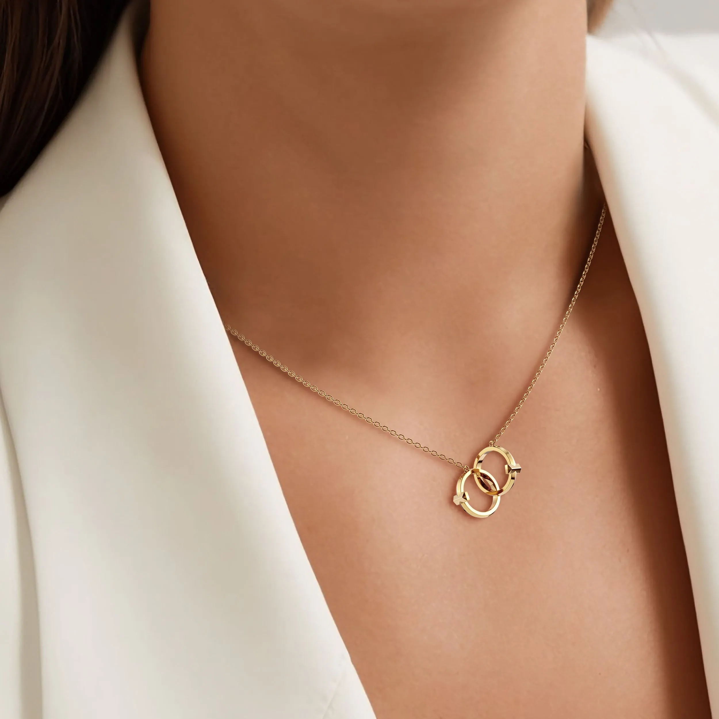 Interlocking Infinite Circular Cross Necklace sold by Vanimy Jewelry product image thumbnail 2