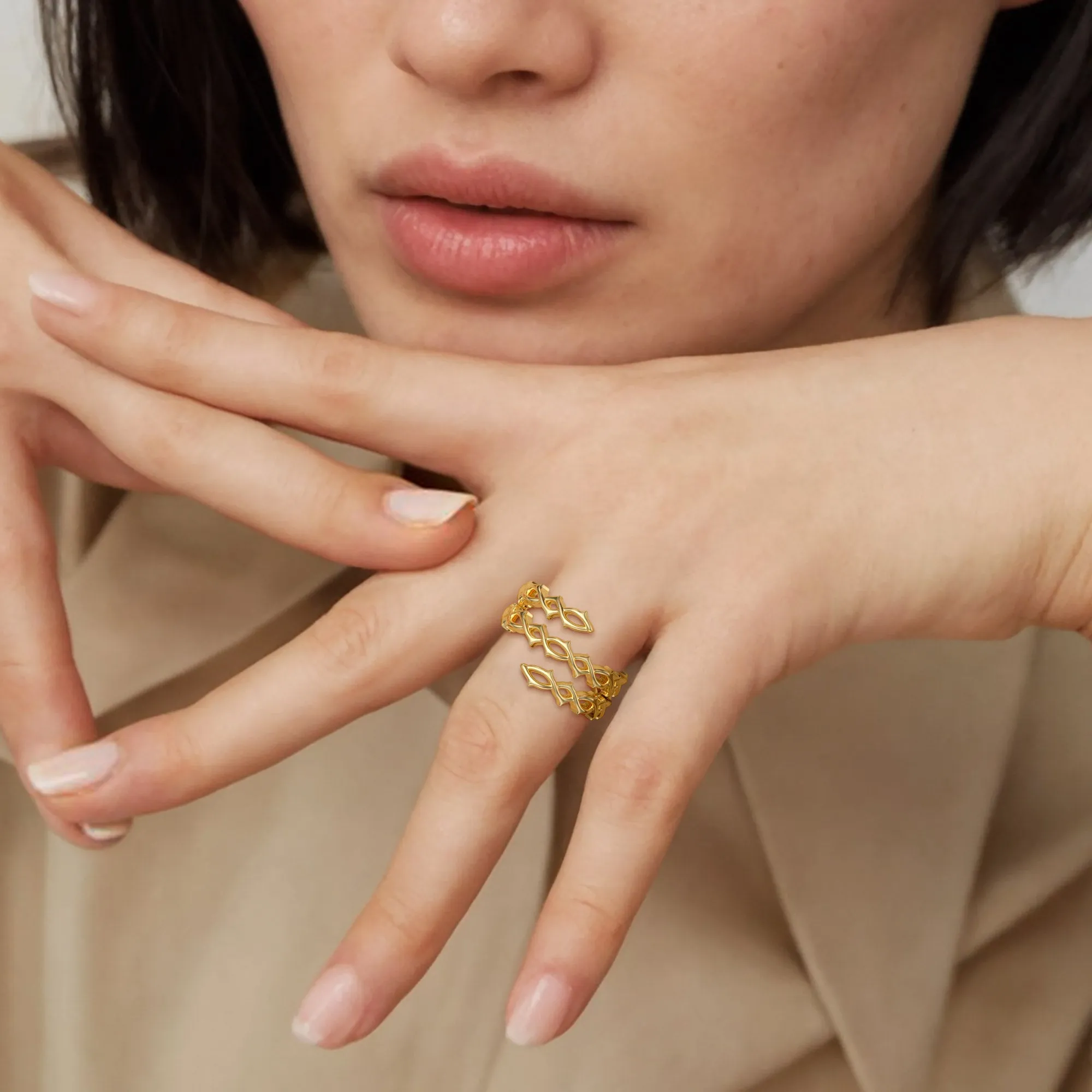 Thorns Wavy Wrap Ring sold by Vanimy Jewelry product image thumbnail 4