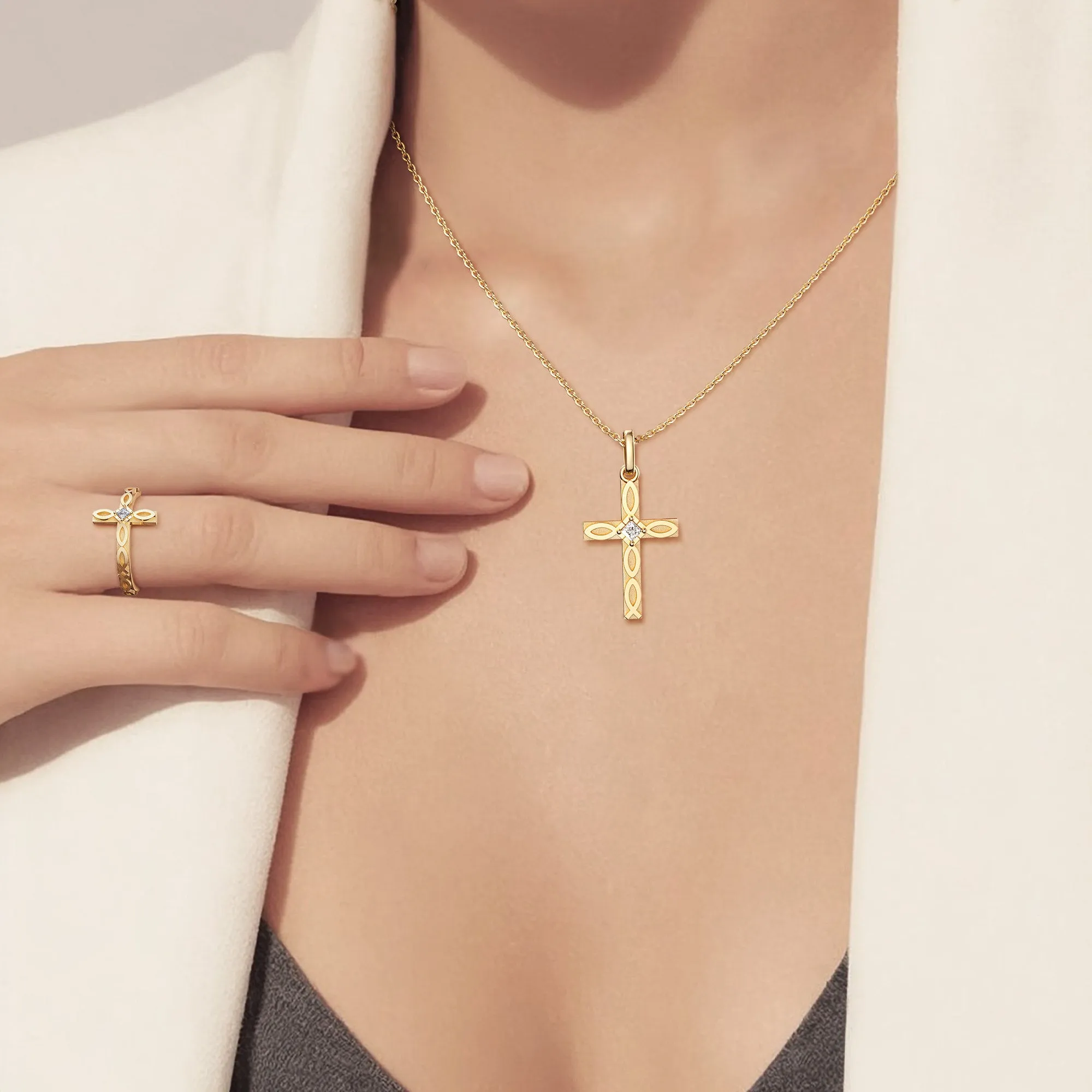 Faith Ichthys Cross Protection Promise Ring sold by Vanimy Jewelry product image thumbnail 4