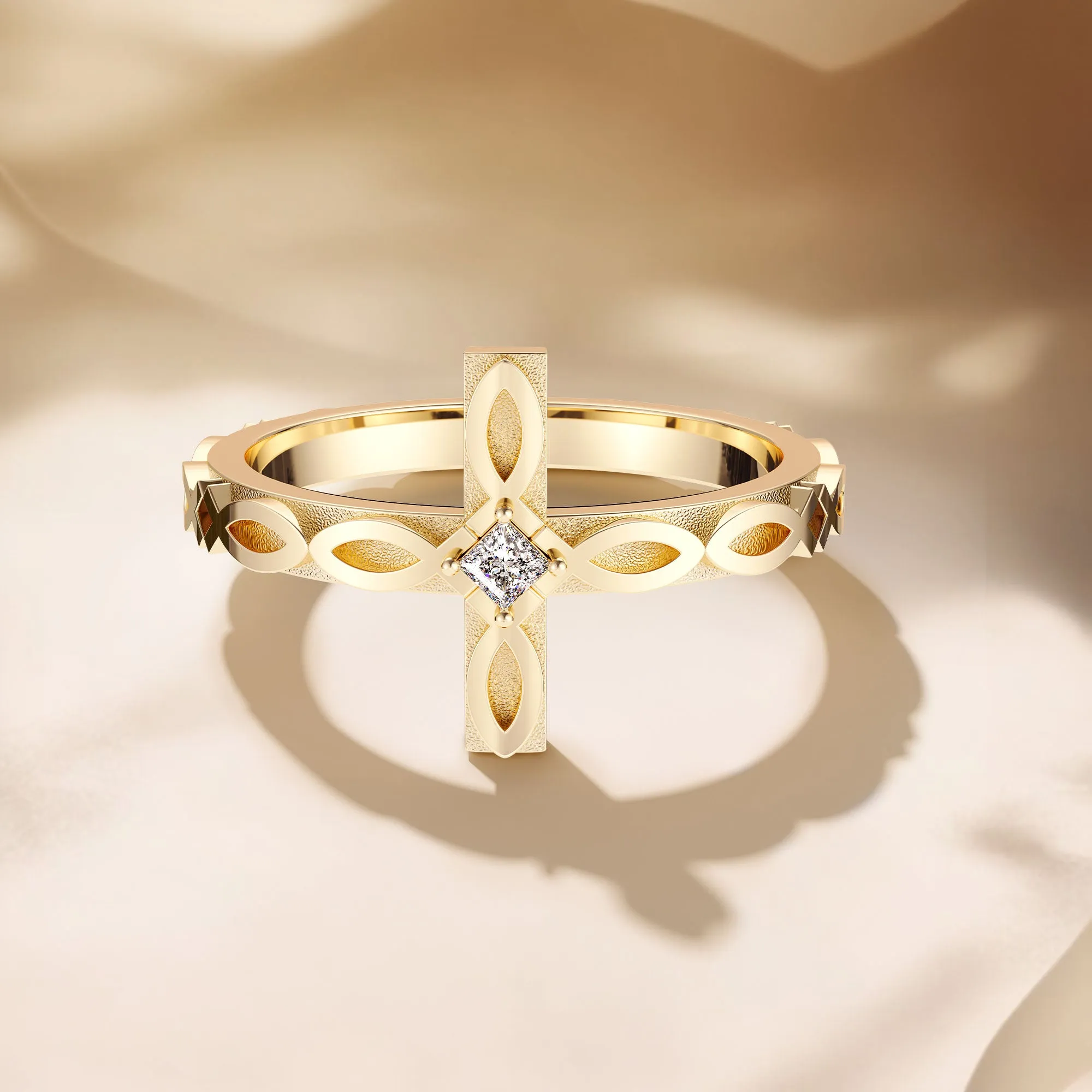 Faith Ichthys Cross Protection Promise Ring sold by Vanimy Jewelry product image thumbnail 2