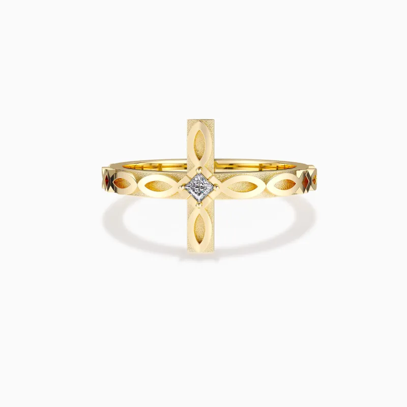 Faith Ichthys Cross Protection Promise Ring sold by Vanimy Jewelry