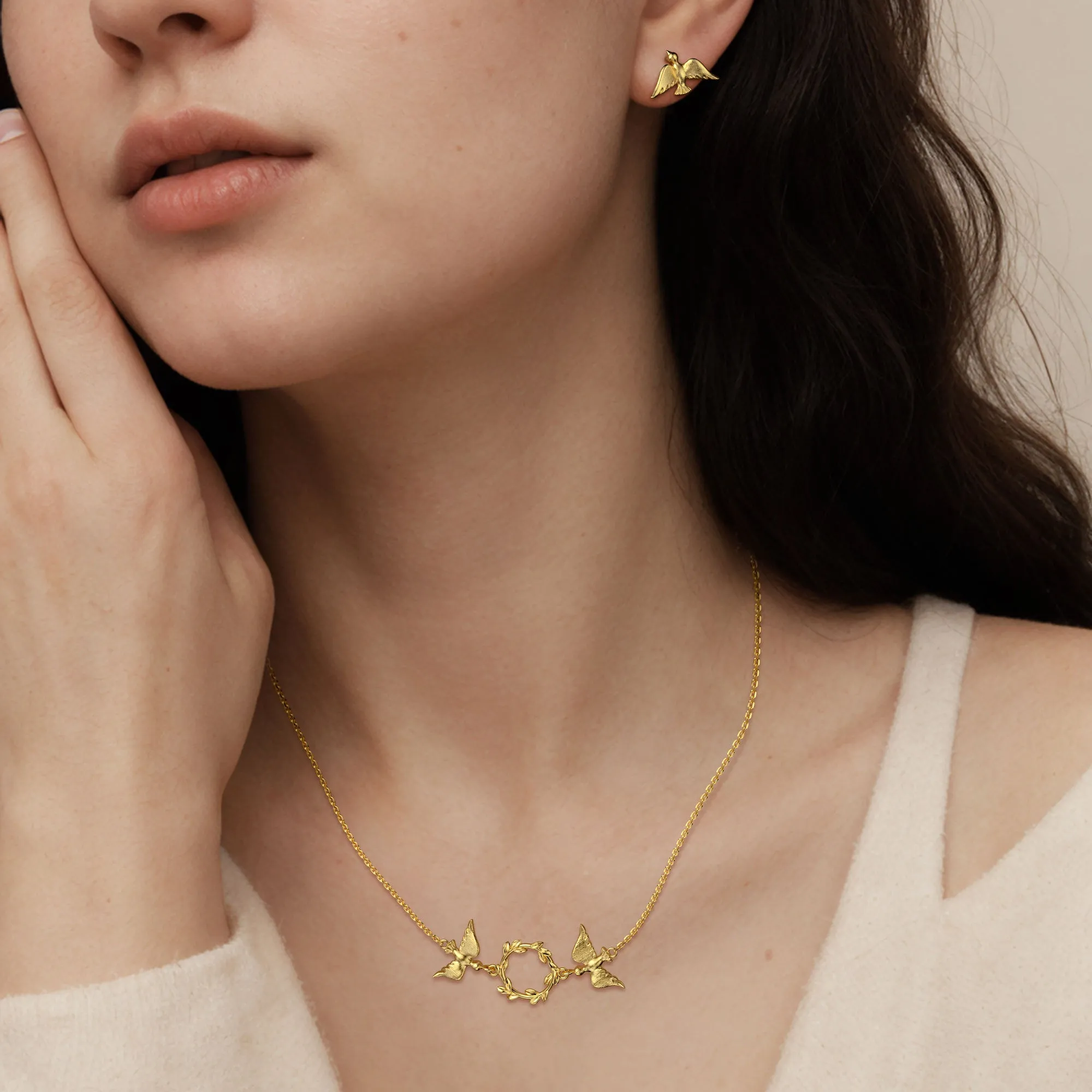 Dove Olive Branch Necklace sold by Vanimy Jewelry product image thumbnail 3