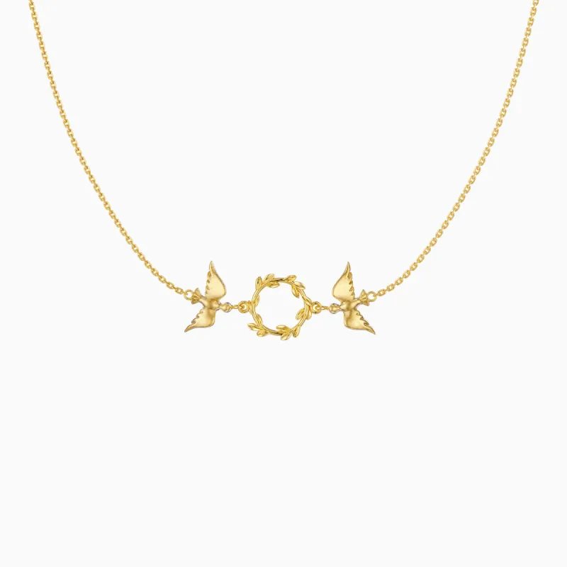 Dove Olive Branch Necklace sold by Vanimy Jewelry