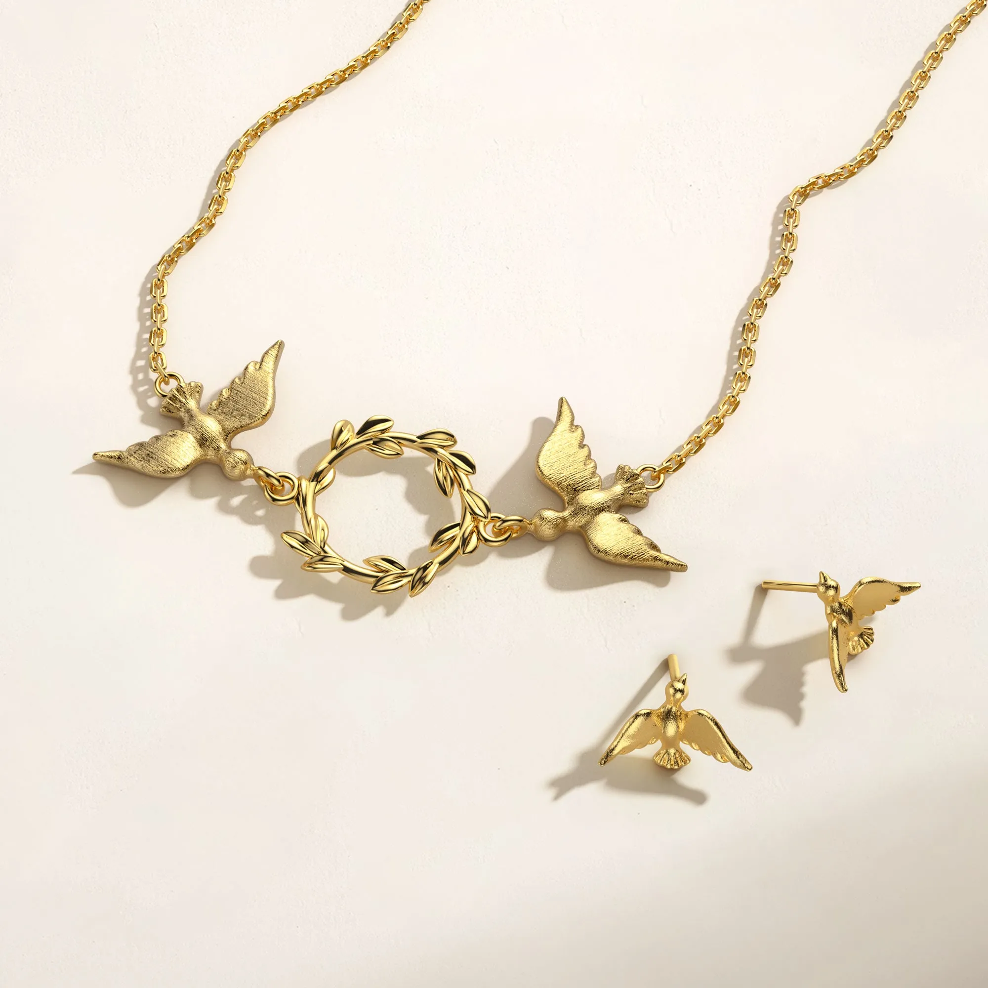 Dove Olive Branch Necklace sold by Vanimy Jewelry product image thumbnail 4