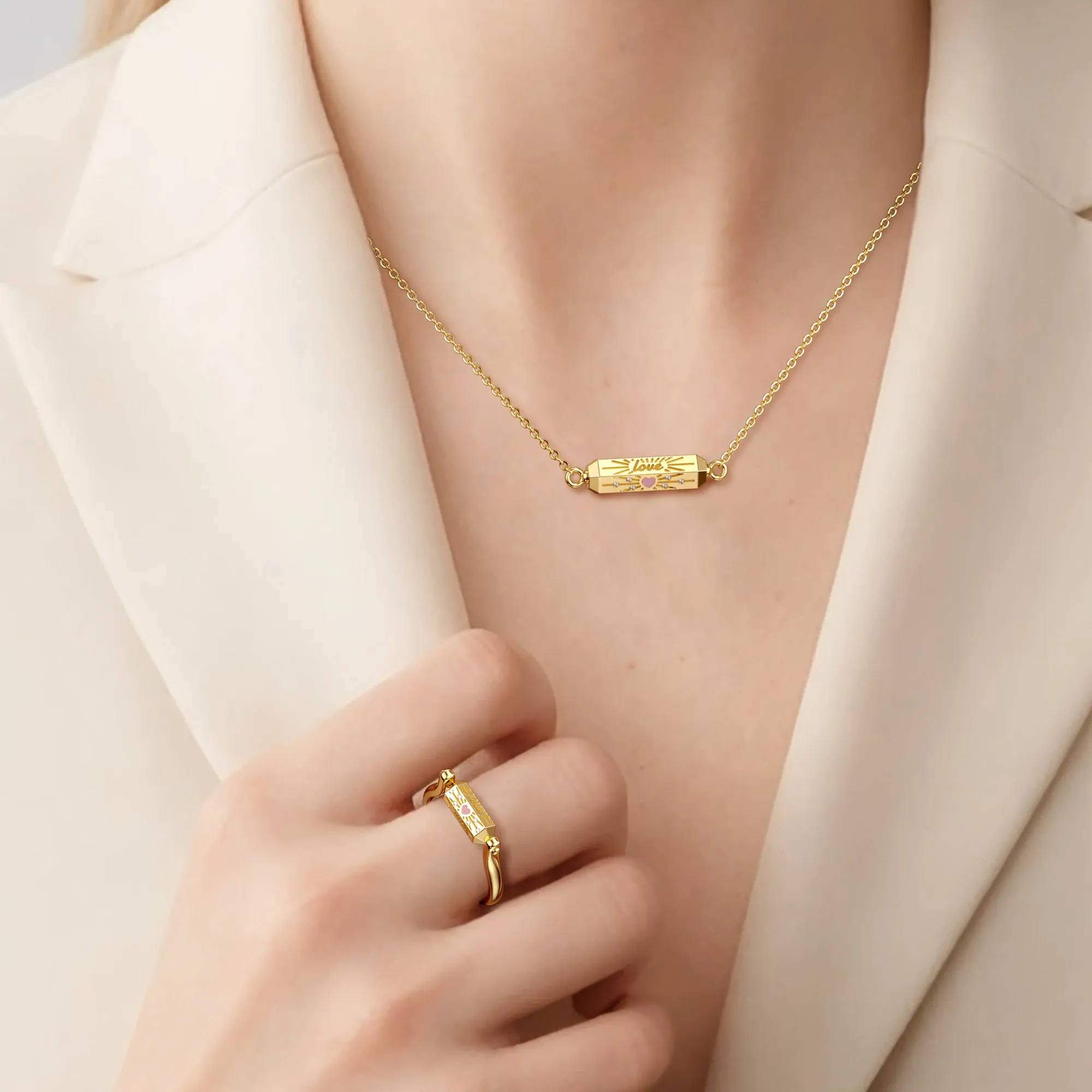 Love Faith Hope Cross Spinner Necklace sold by Vanimy Jewelry product image thumbnail 4