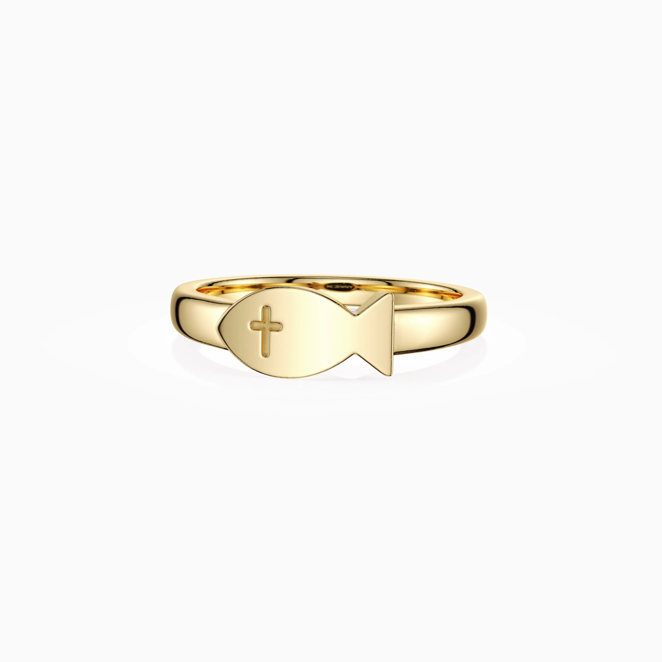 Ichthys Amen Stamp Ring sold by Vanimy Jewelry