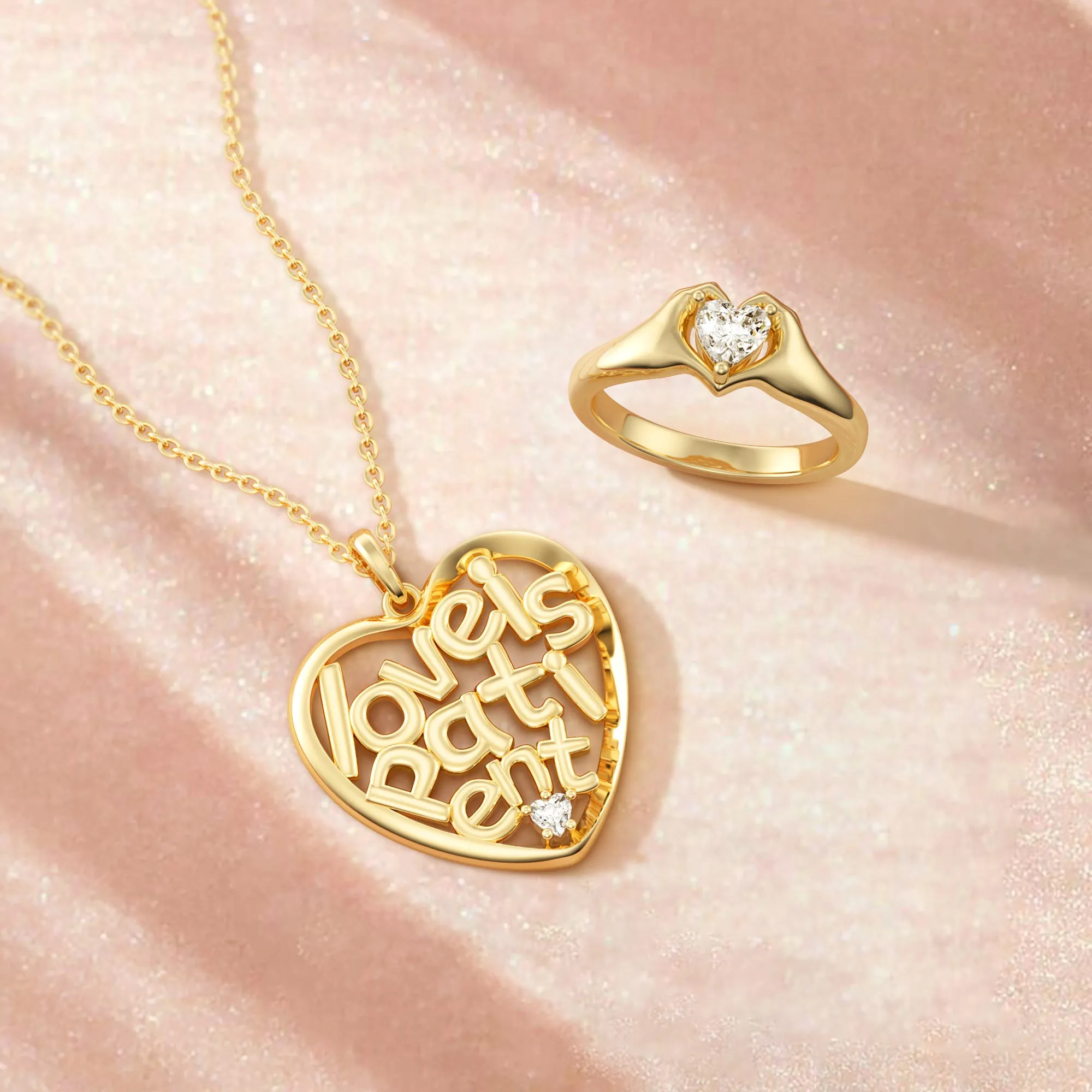 'Love Is Patient' Infinite Love Heart Pendant Necklace sold by Vanimy Jewelry product image thumbnail 3