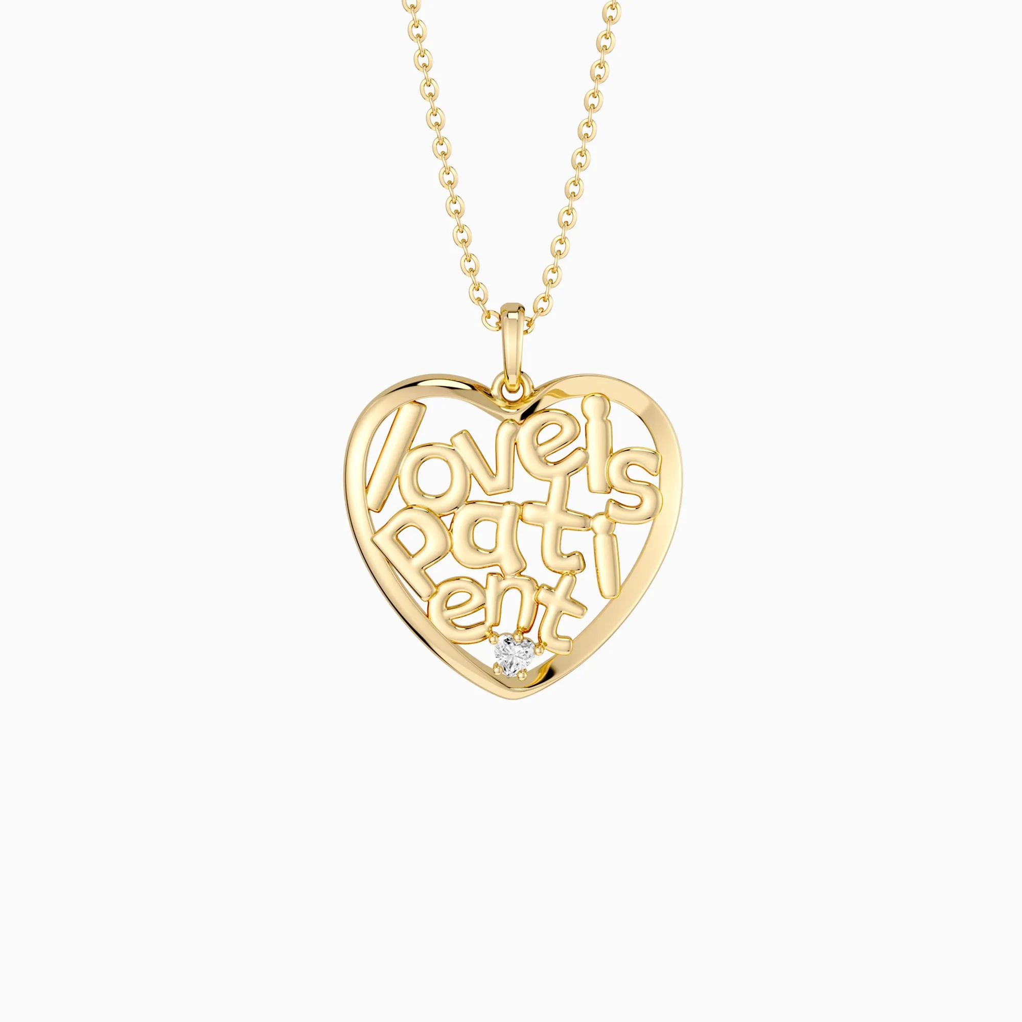 'Love Is Patient' Infinite Love Heart Pendant Necklace sold by Vanimy Jewelry