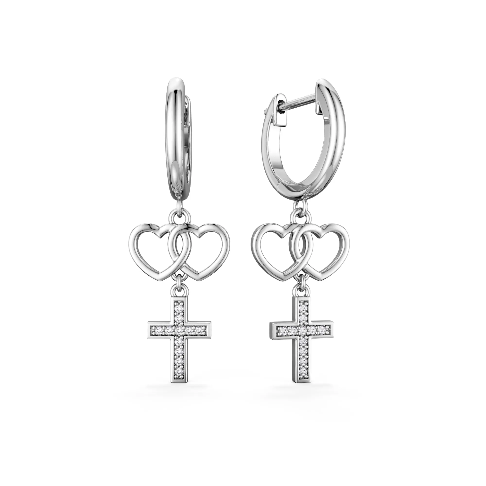 Love And Faith Cross Earrings sold by Vanimy Jewelry product image thumbnail 2