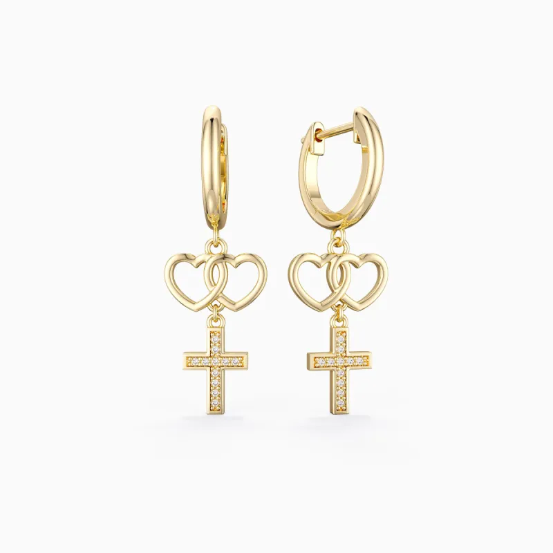 Love And Faith Cross Earrings sold by Vanimy Jewelry