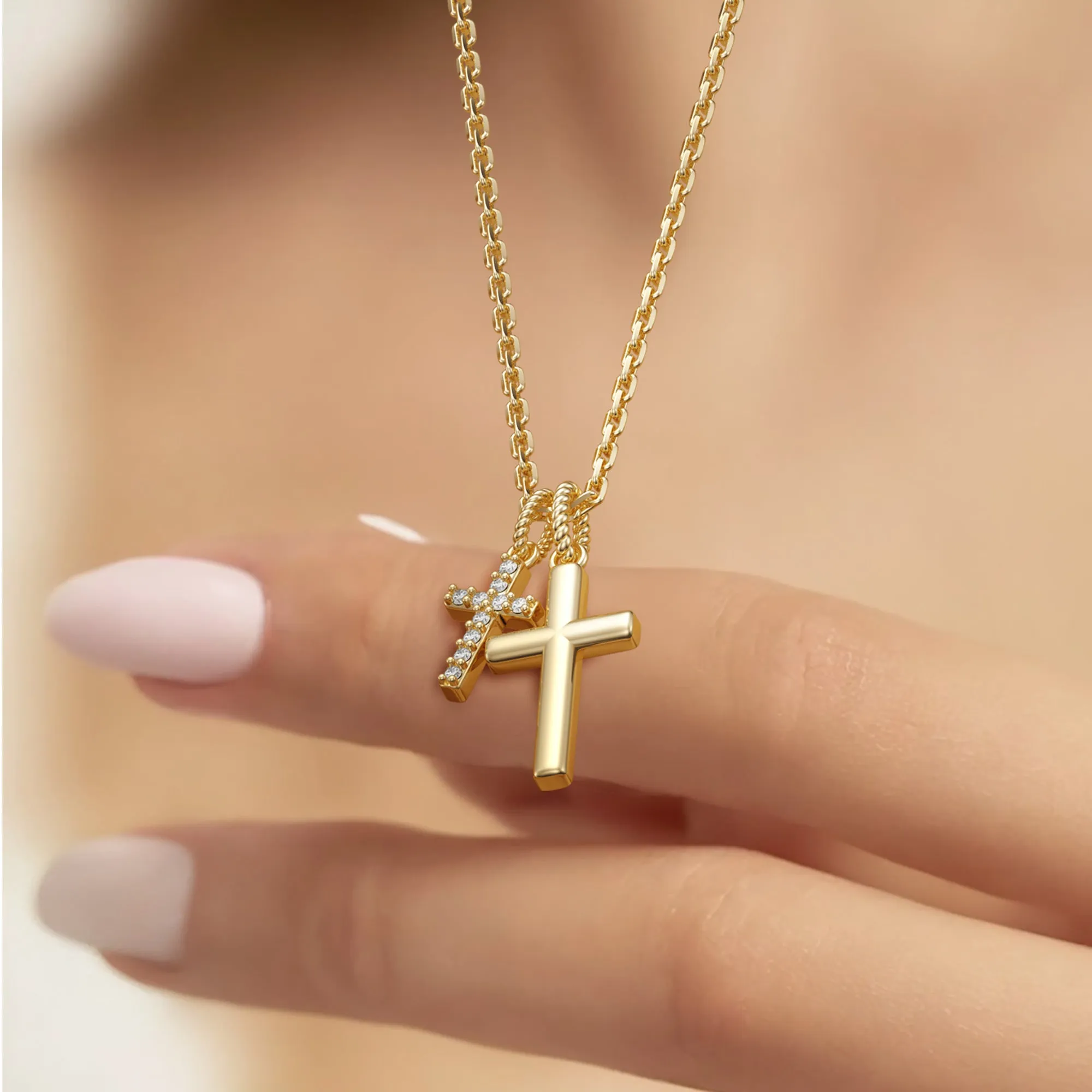 Dual Cross Harmony Necklace sold by Vanimy Jewelry product image thumbnail 4