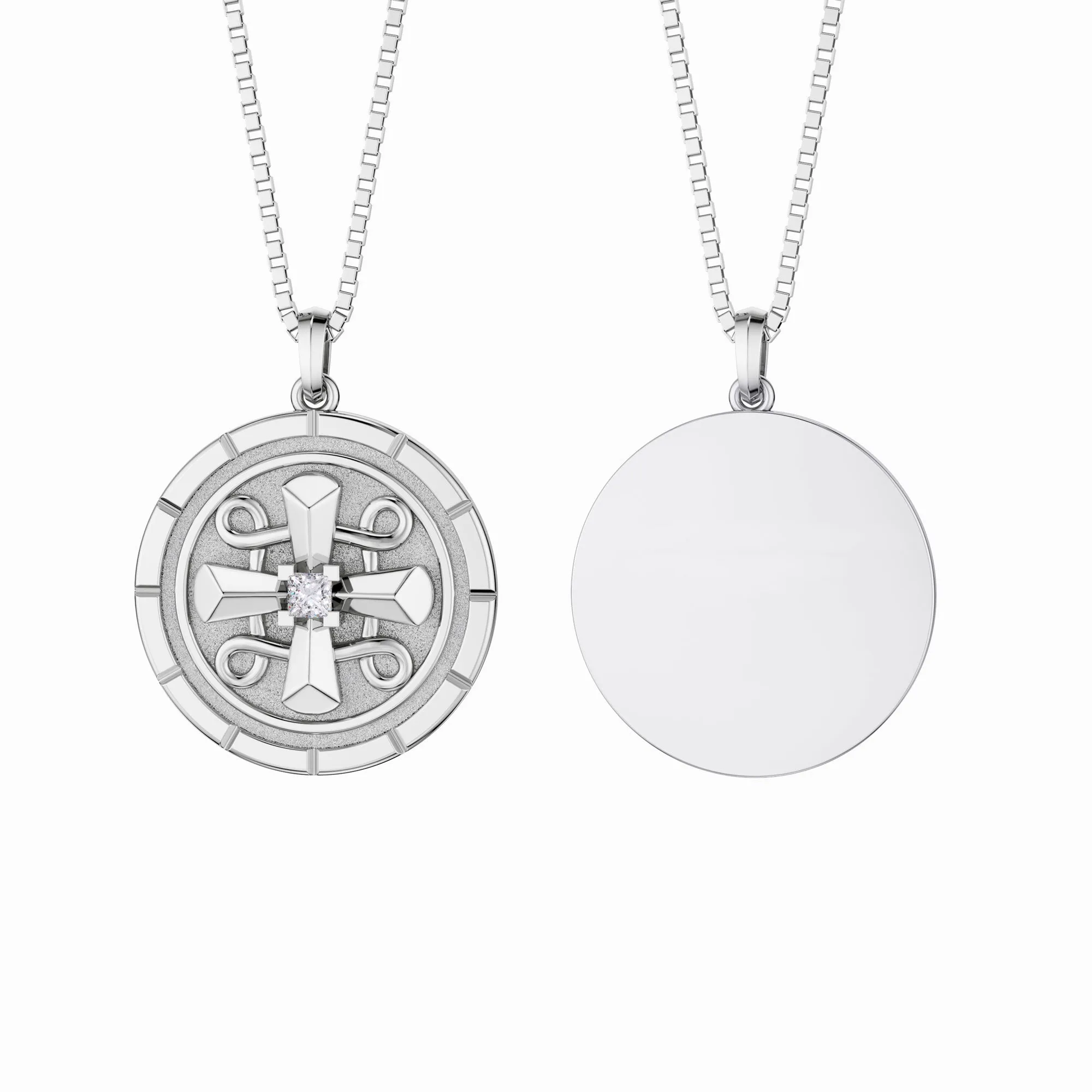 Personalized Guiding Grace Cross Medallion Necklace sold by Vanimy Jewelry