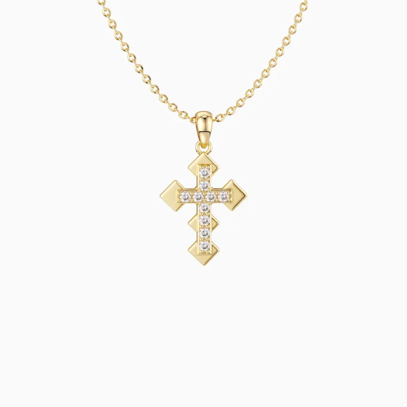 Eternity Cross Necklace sold by Vanimy Jewelry