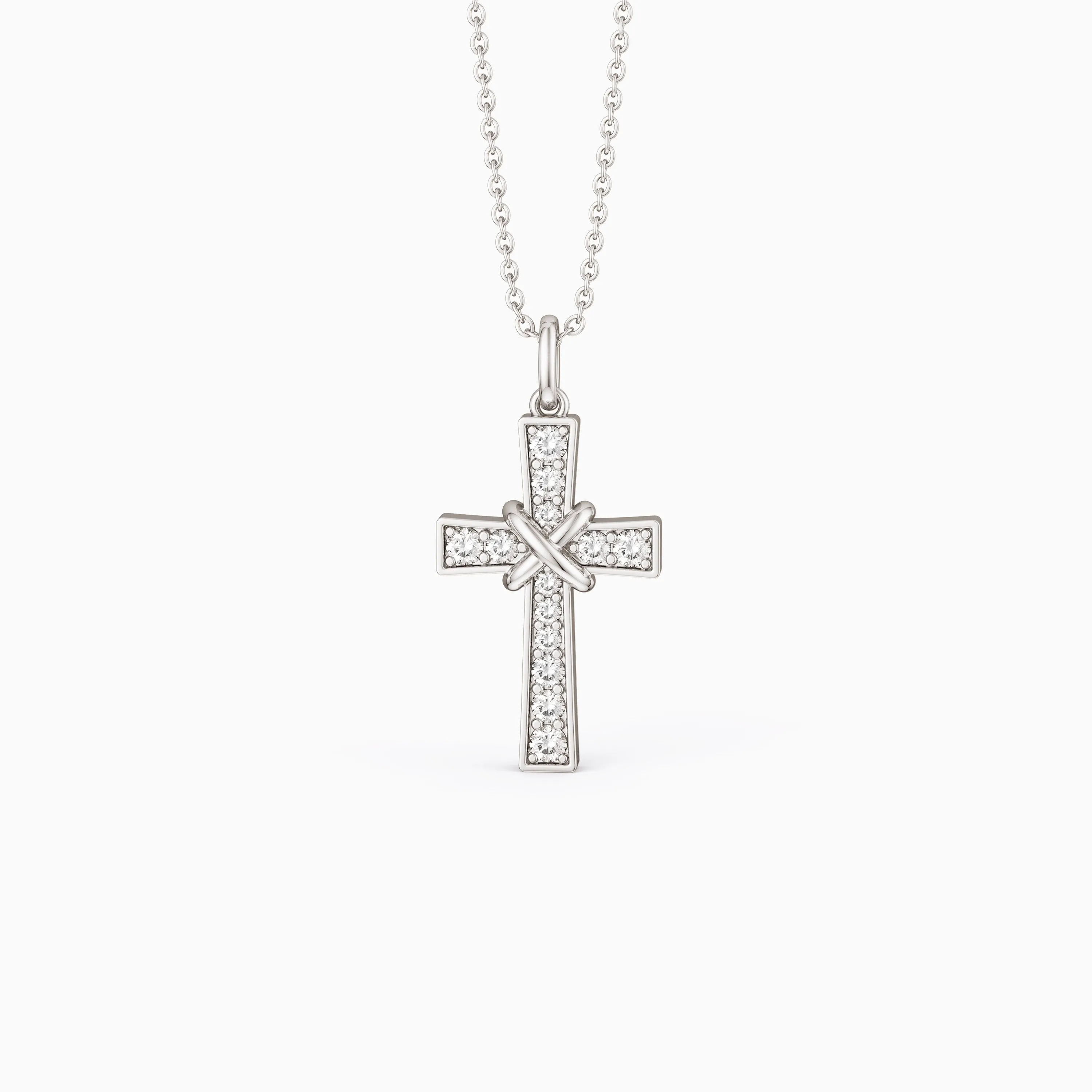 Pavé X Cross Necklace sold by Vanimy Jewelry product image thumbnail 5