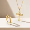 Pavé X Cross Necklace sold by Vanimy Jewelry
