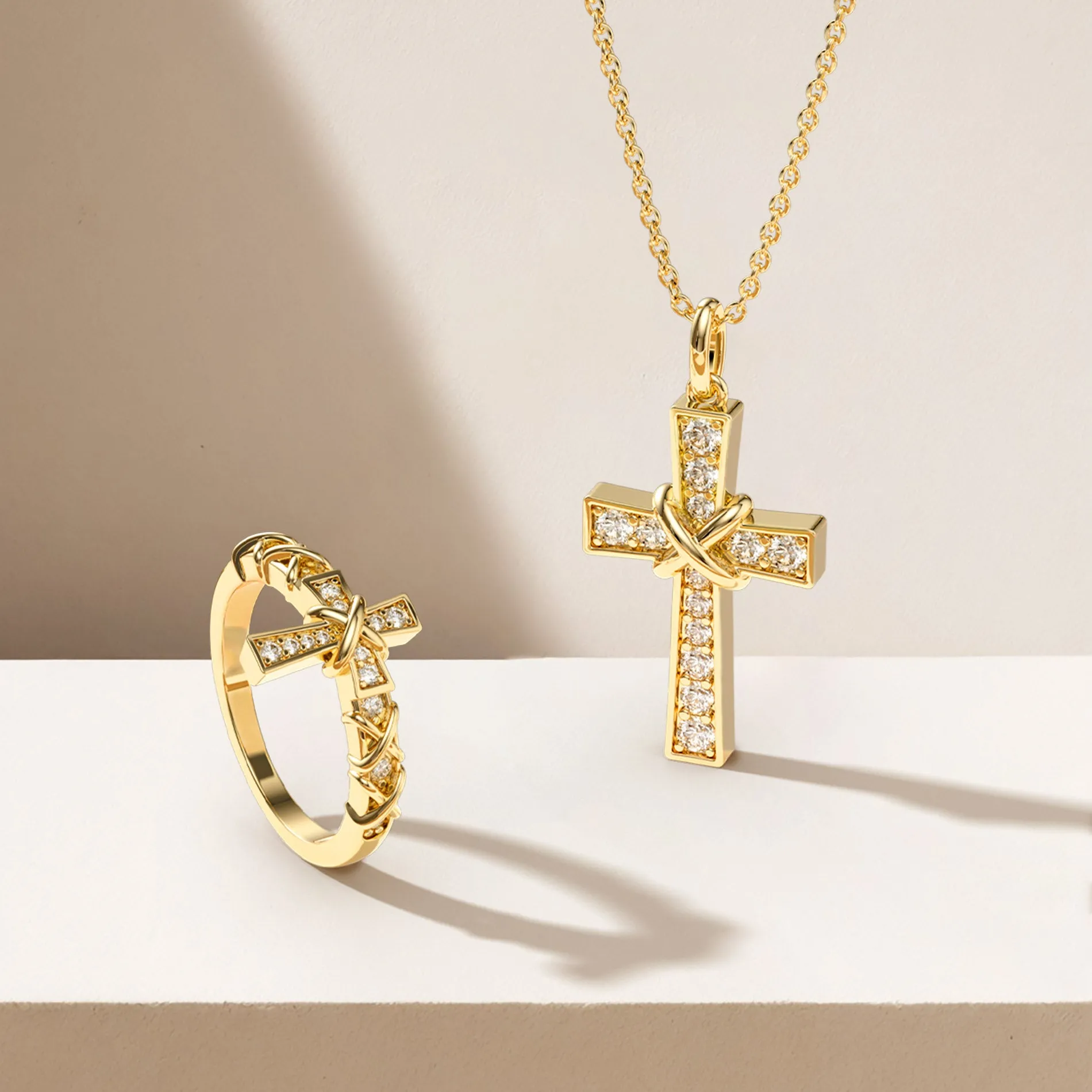 Pavé X Cross Necklace sold by Vanimy Jewelry product image thumbnail 4