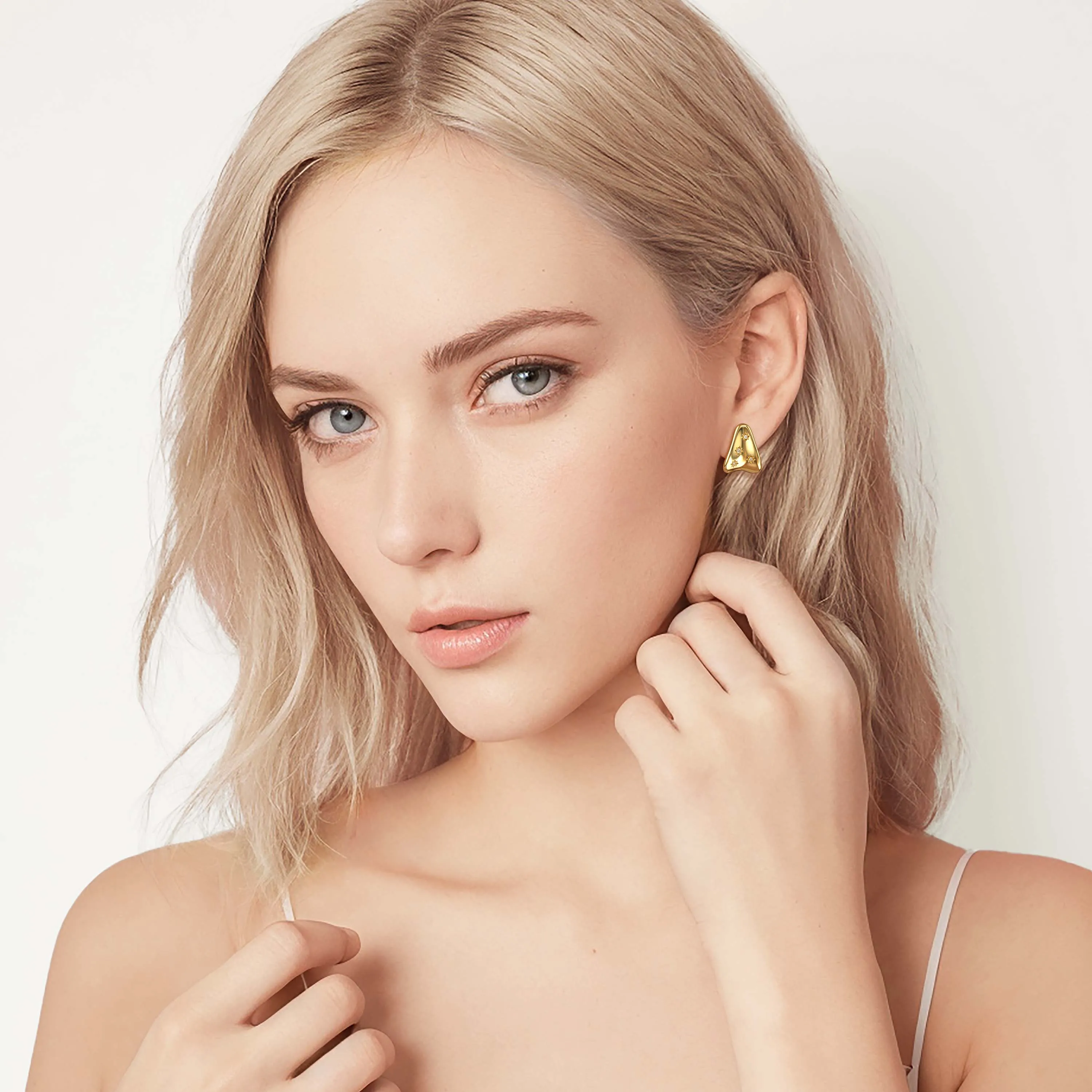 Celestial Cosmic Star Stud Earrings sold by Vanimy Jewelry product image thumbnail 3