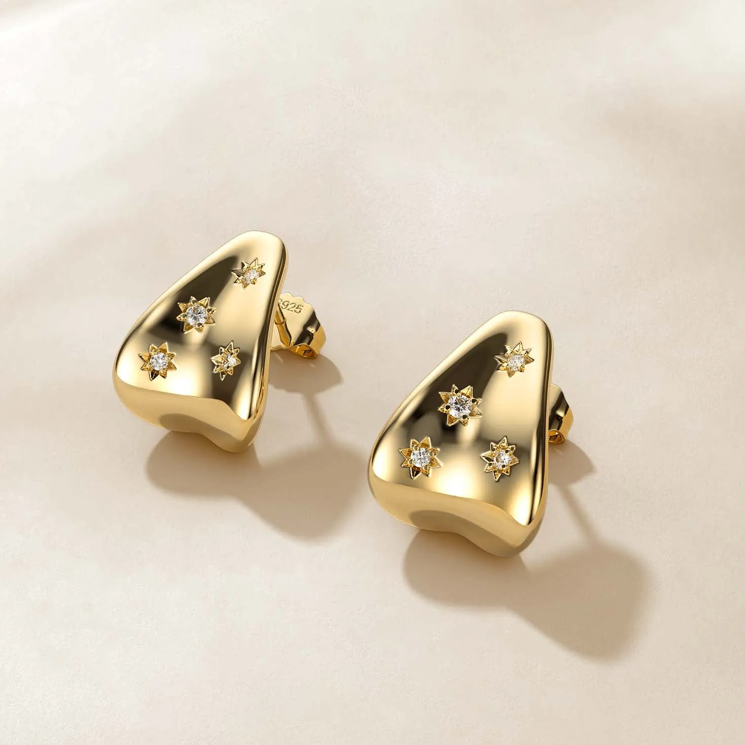 Celestial Cosmic Star Stud Earrings sold by Vanimy Jewelry product image thumbnail 4