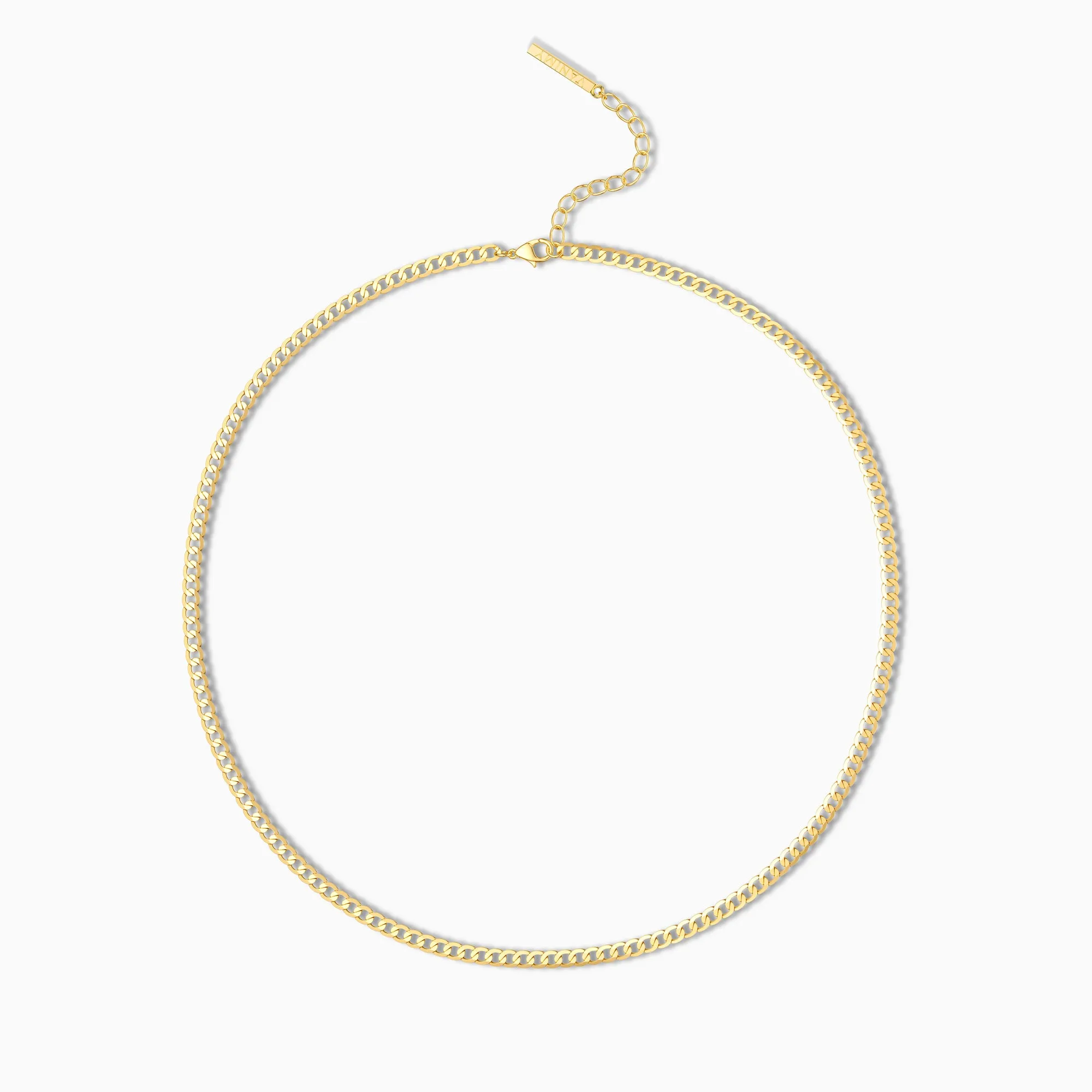 Thin Curb Link Chain Necklace sold by Vanimy Jewelry product image thumbnail 2