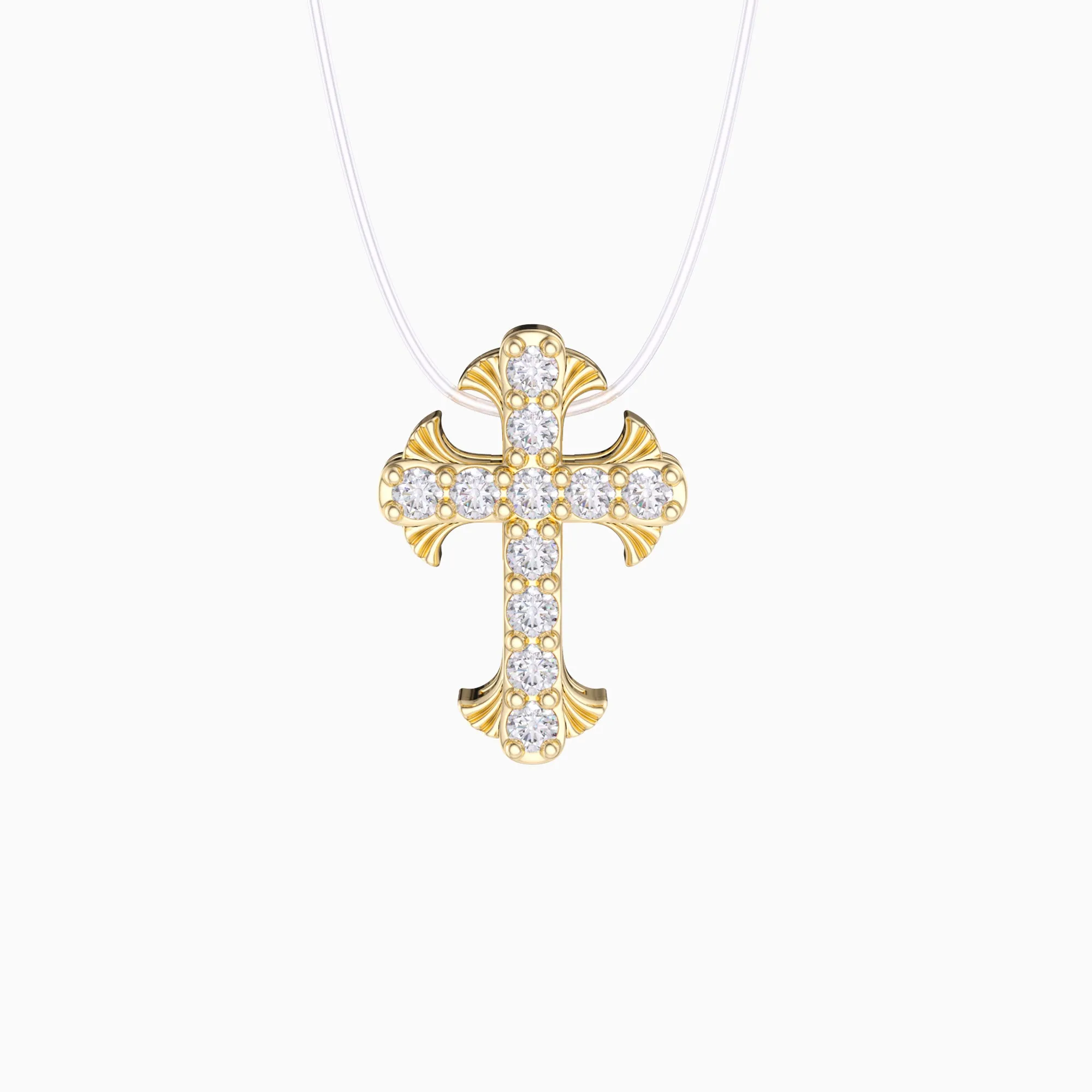 Faith Floating Cross Pendant Necklace sold by Vanimy Jewelry