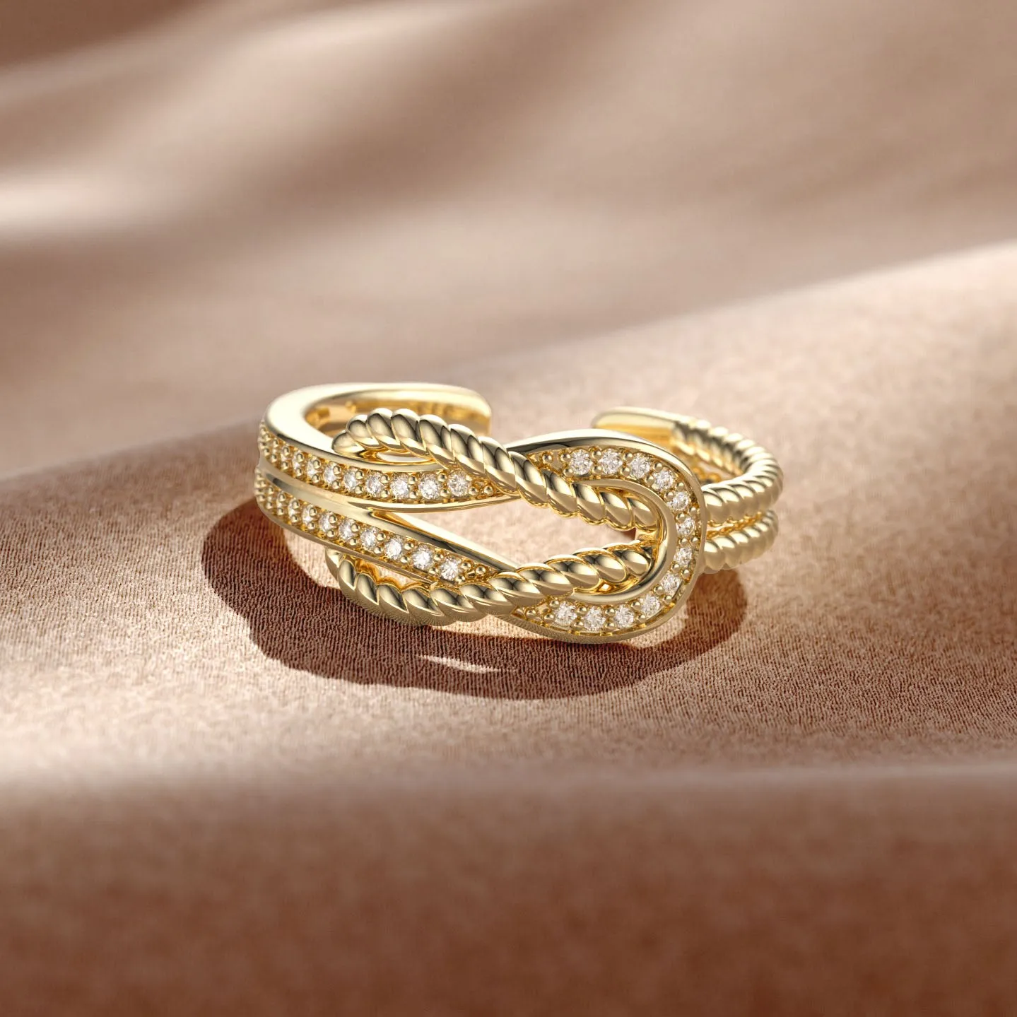 Two Strands Knot Ring sold by Vanimy Jewelry product image thumbnail 2