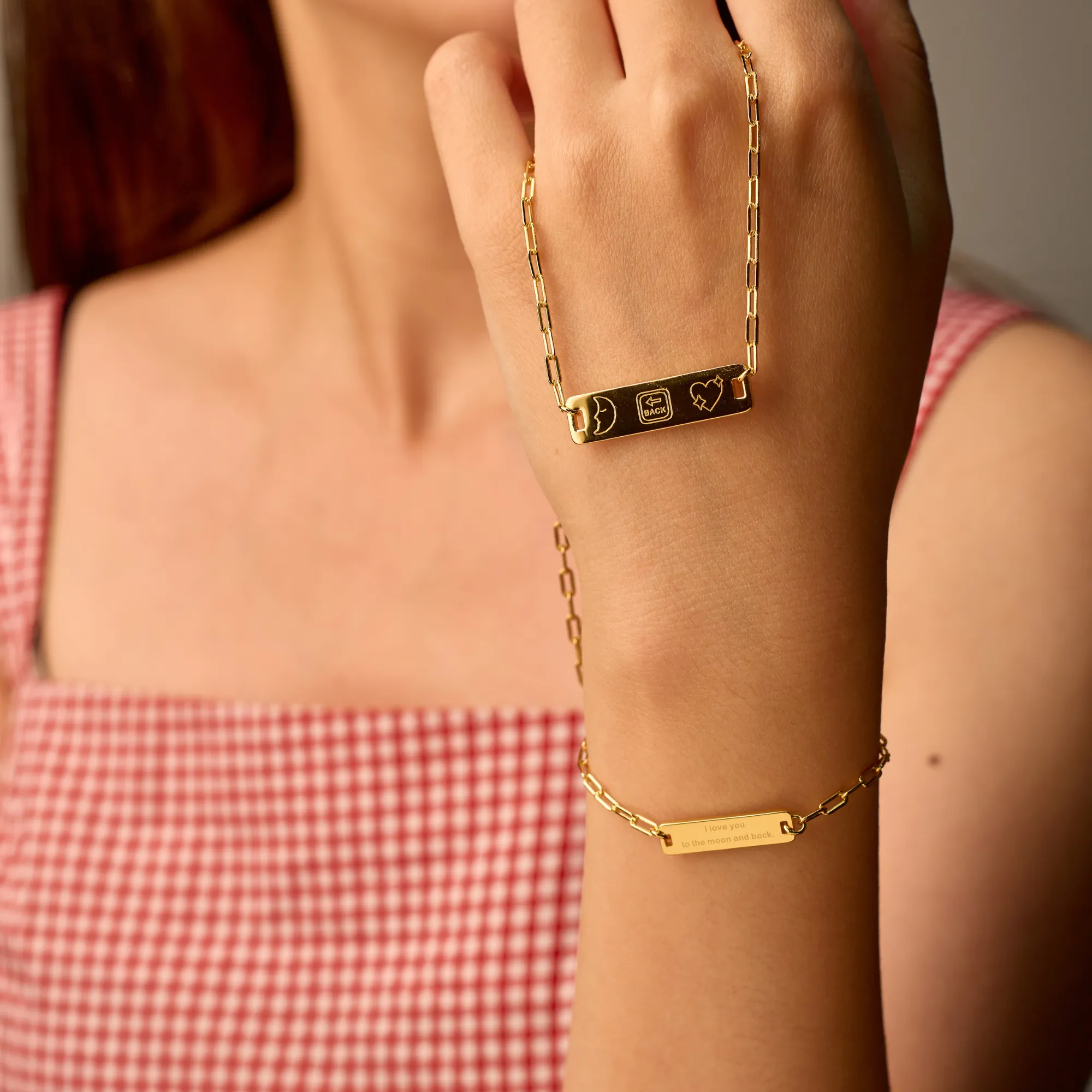 To the Moon And Heart Love Token Emoji Bracelet sold by Vanimy Jewelry product image thumbnail 3