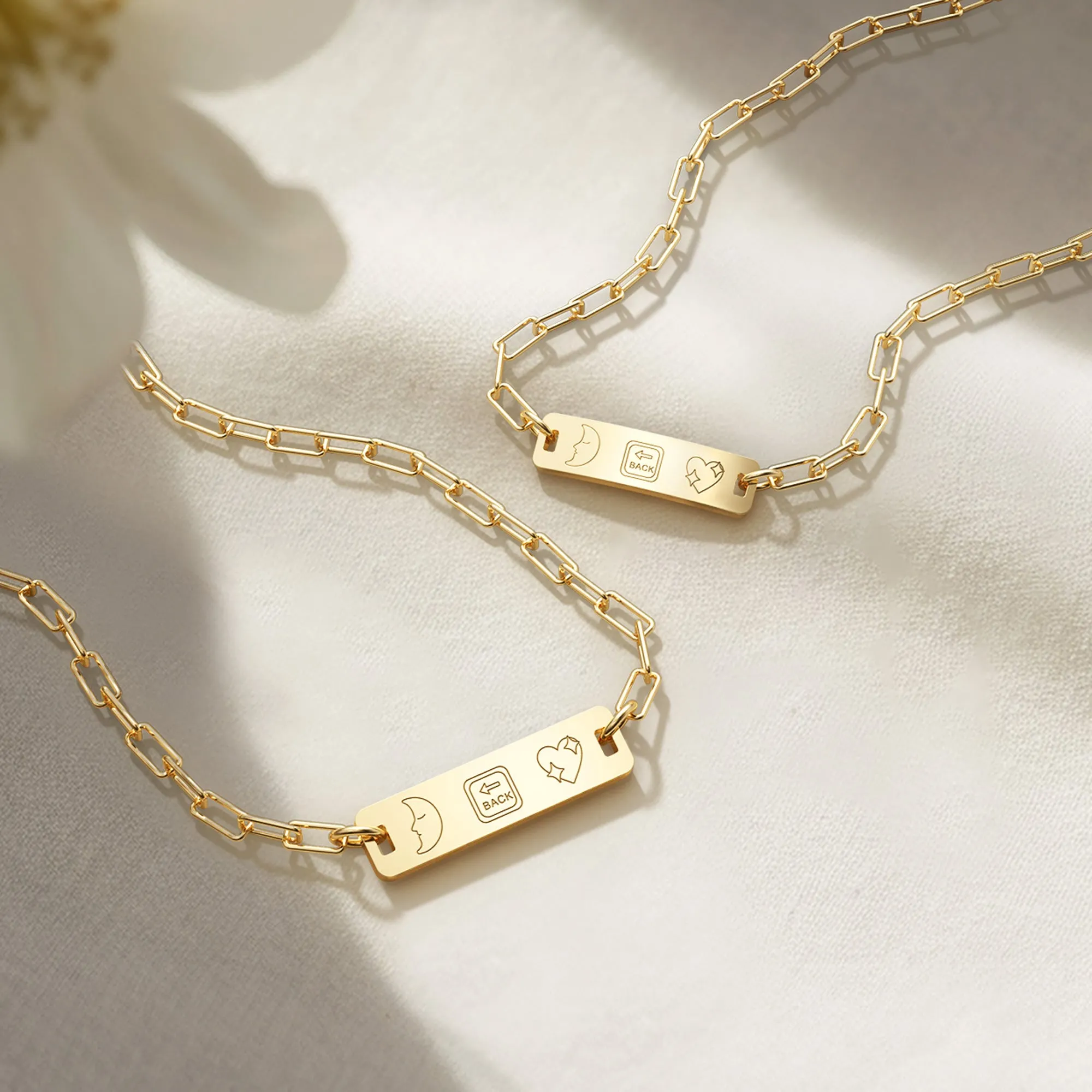 To the Moon And Heart Love Token Emoji Bracelet sold by Vanimy Jewelry product image thumbnail 5