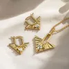 Radiating Triangle Wave Trillion Cut Pendant Necklace sold by Vanimy Jewelry
