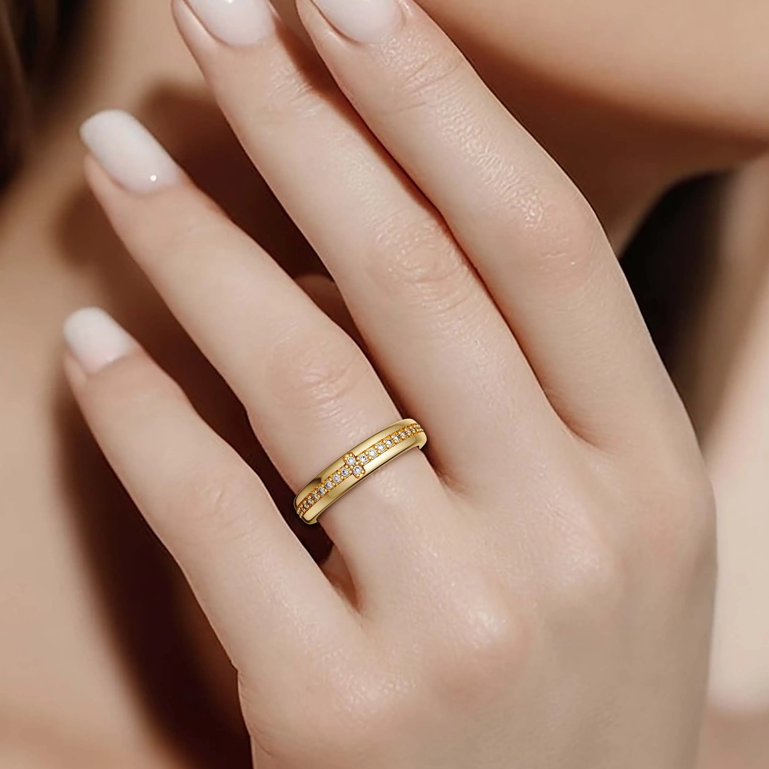 Cross Inset Band Ring sold by Vanimy Jewelry product image thumbnail 2