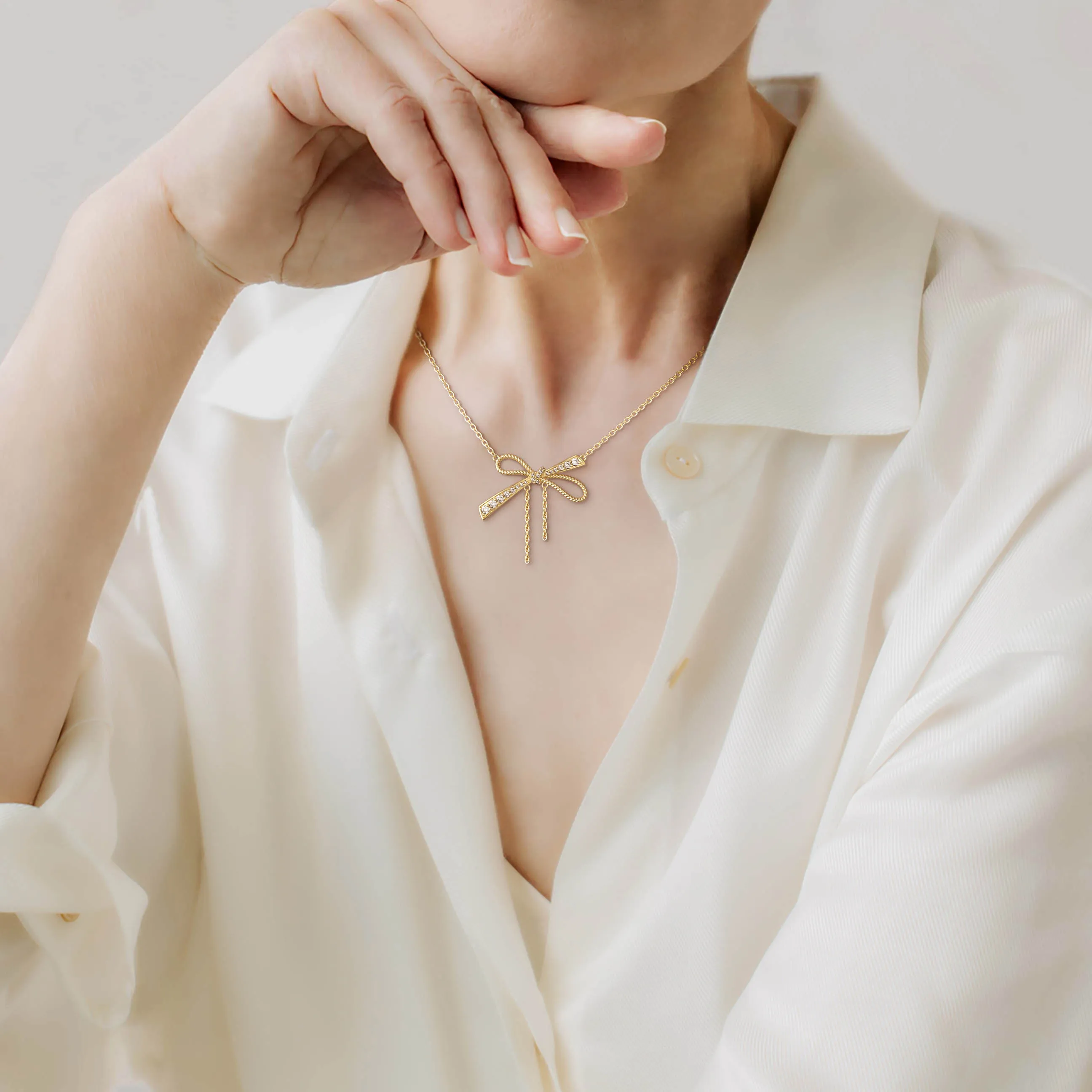 Butterfly Knot Necklace sold by Vanimy Jewelry product image thumbnail 3