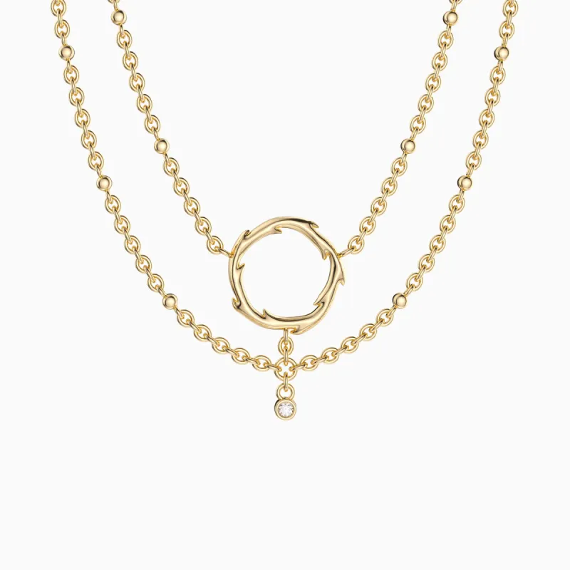 Thorns Circle Layered Necklace sold by Vanimy Jewelry