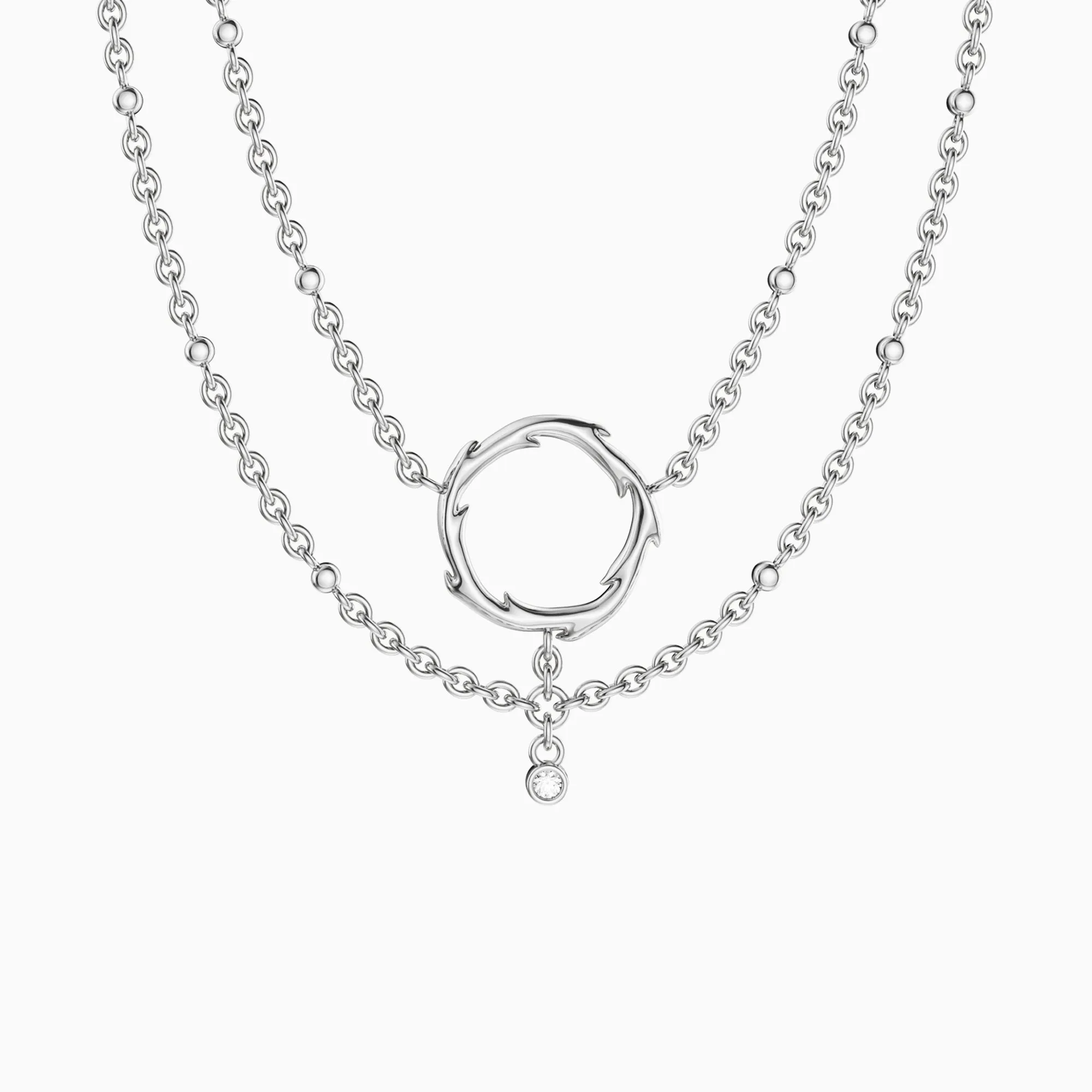 Thorns Circle Layered Necklace sold by Vanimy Jewelry product image thumbnail 5