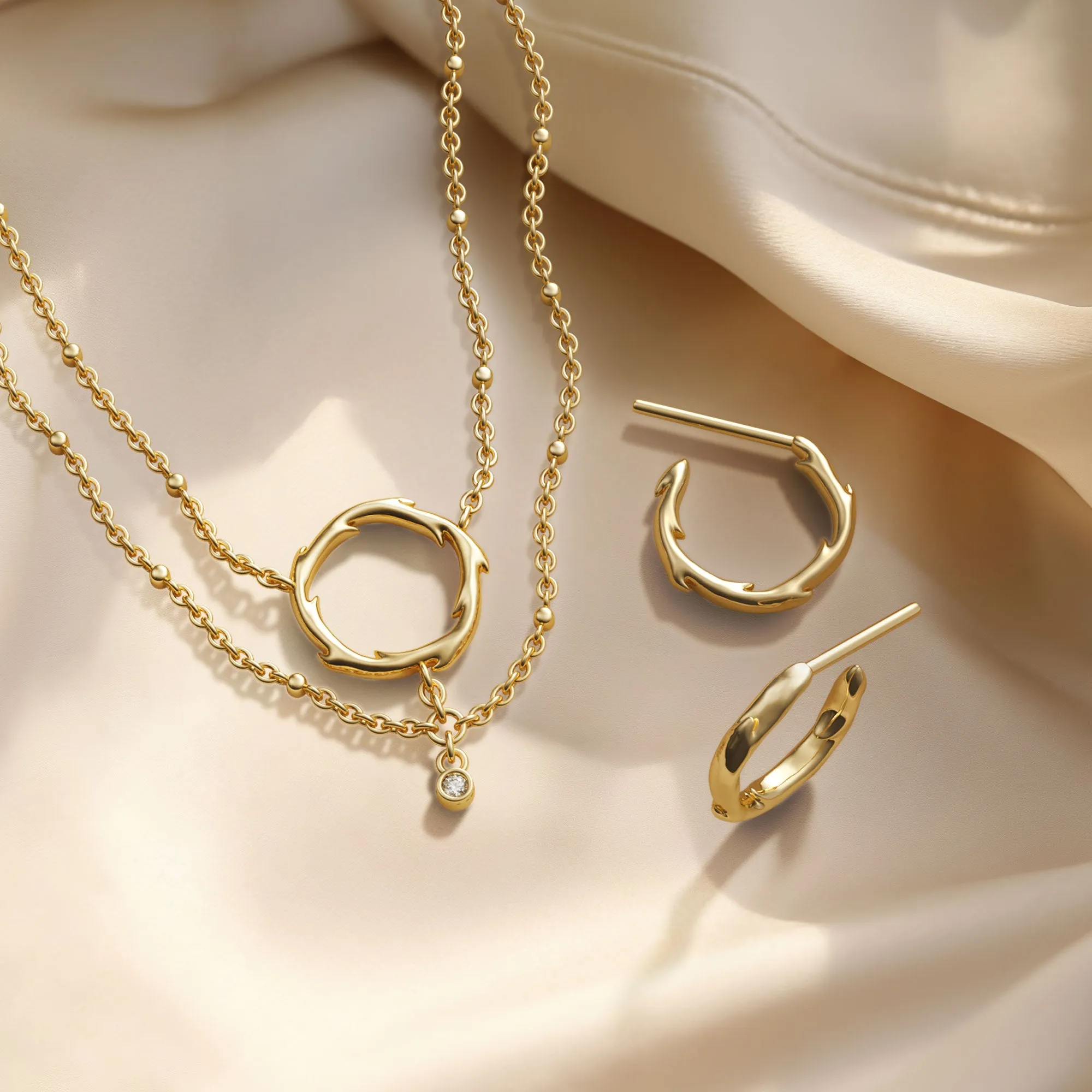 Thorns Circle Layered Necklace sold by Vanimy Jewelry product image thumbnail 2