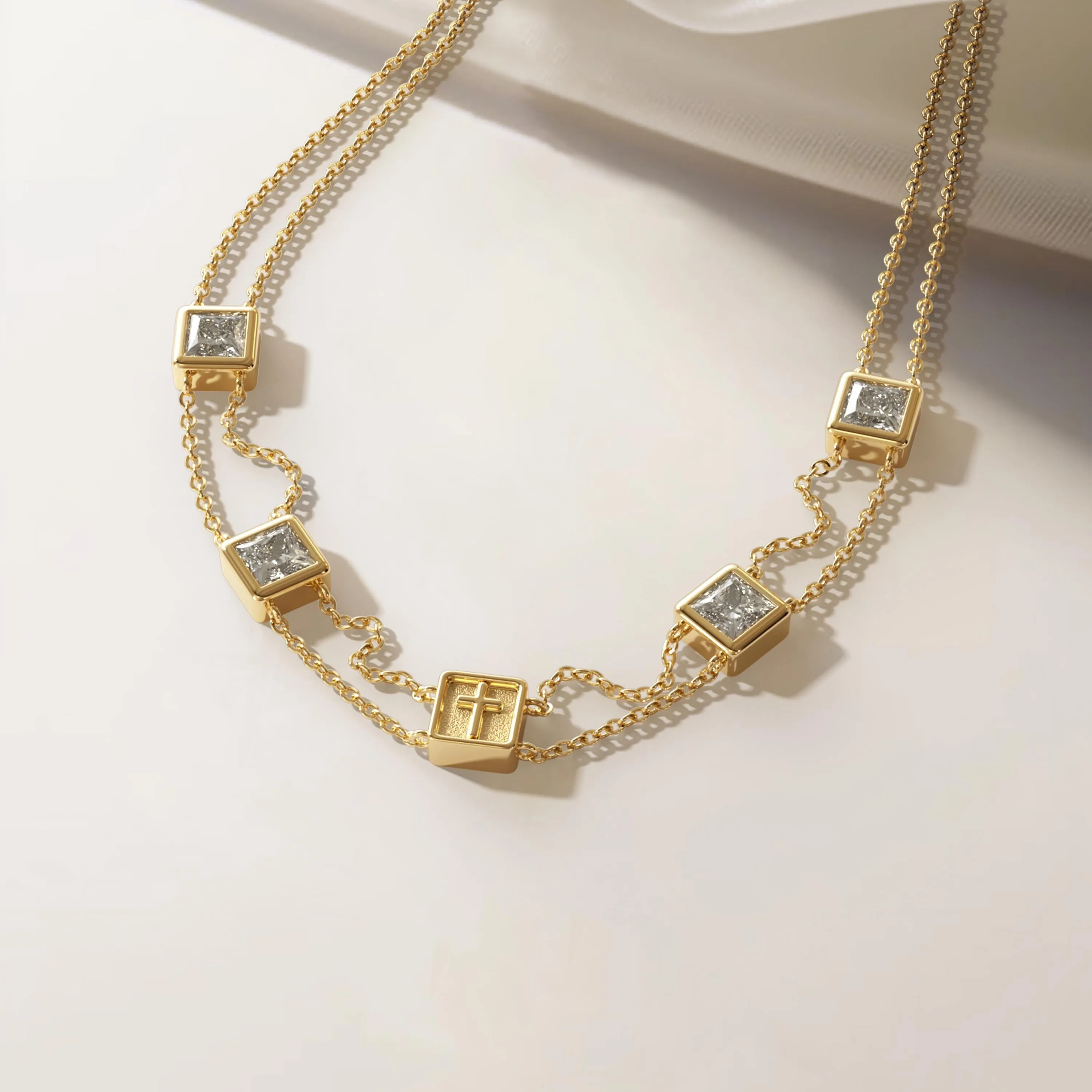 Divine Layered Cross Choker sold by Vanimy Jewelry product image thumbnail 5