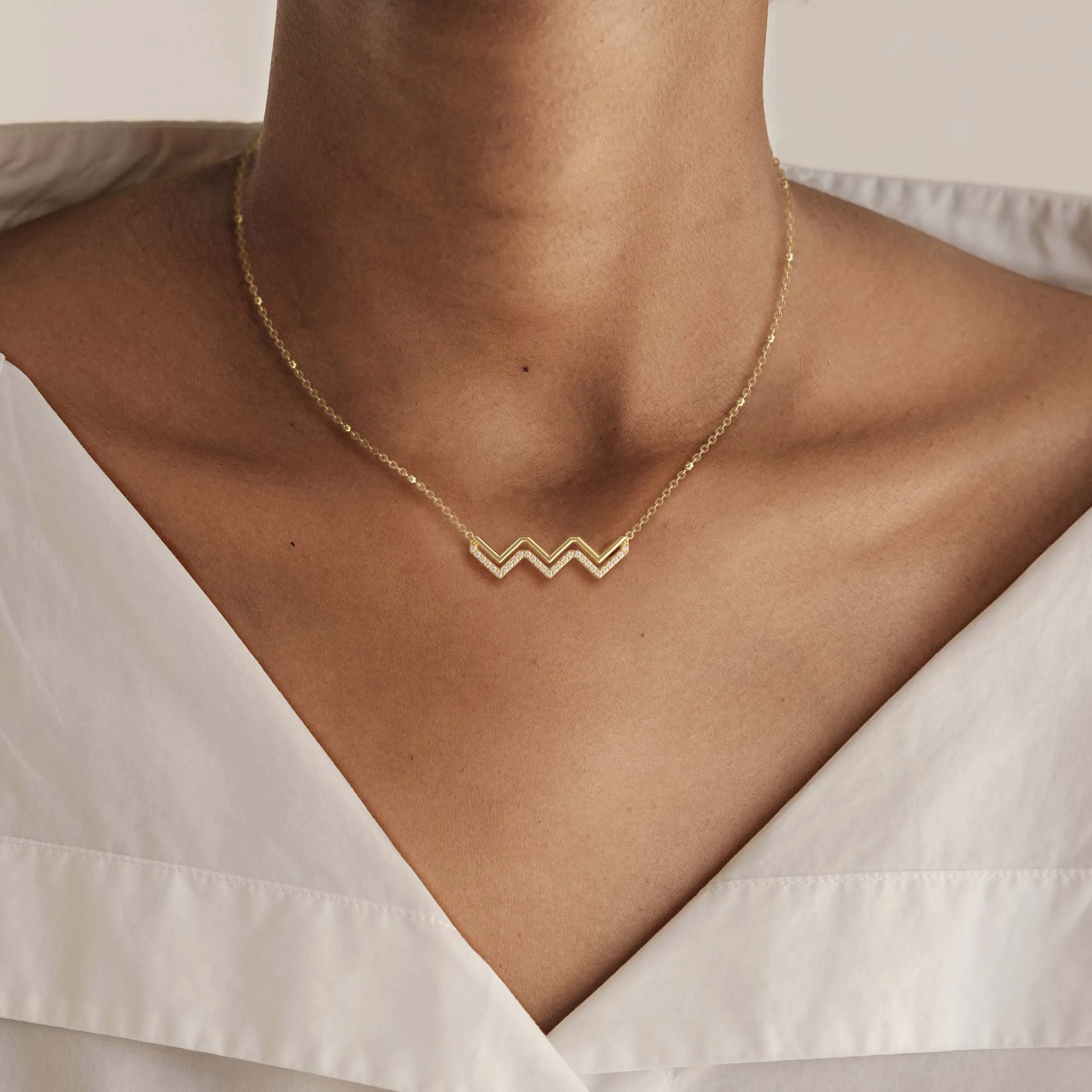 Highs And Lows Wave Necklace sold by Vanimy Jewelry product image thumbnail 3