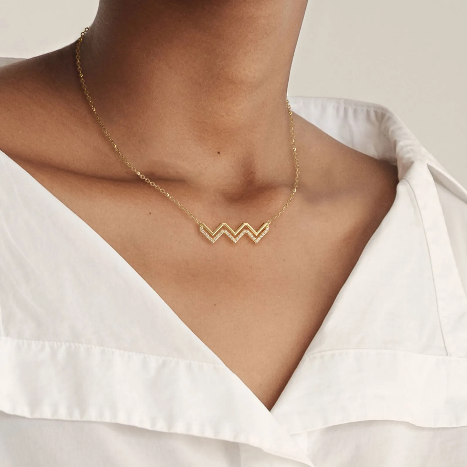 Highs And Lows Wave Necklace sold by Vanimy Jewelry product image thumbnail 2
