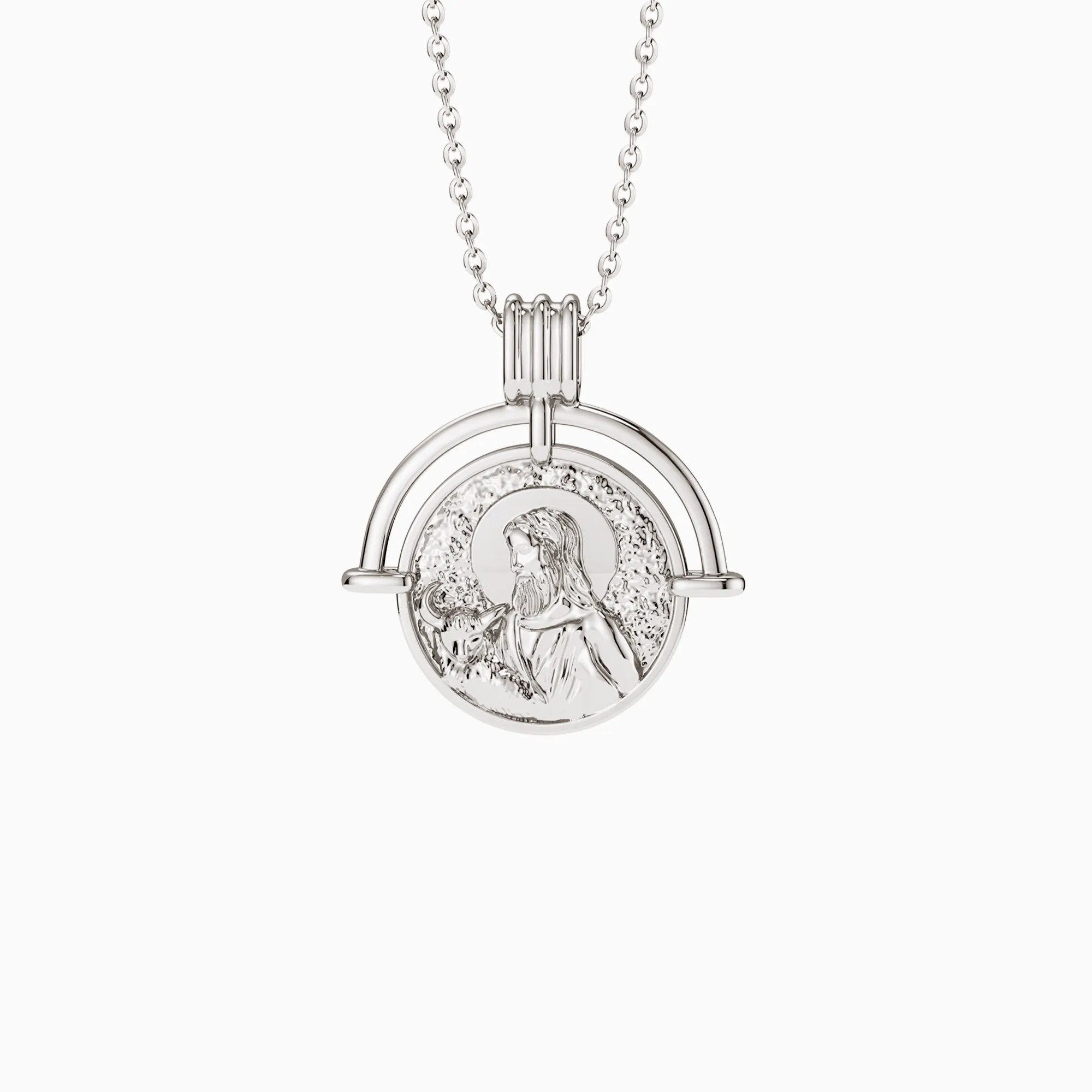 Sacred Jesus Coin Pendant Necklace sold by Vanimy Jewelry product image thumbnail 5