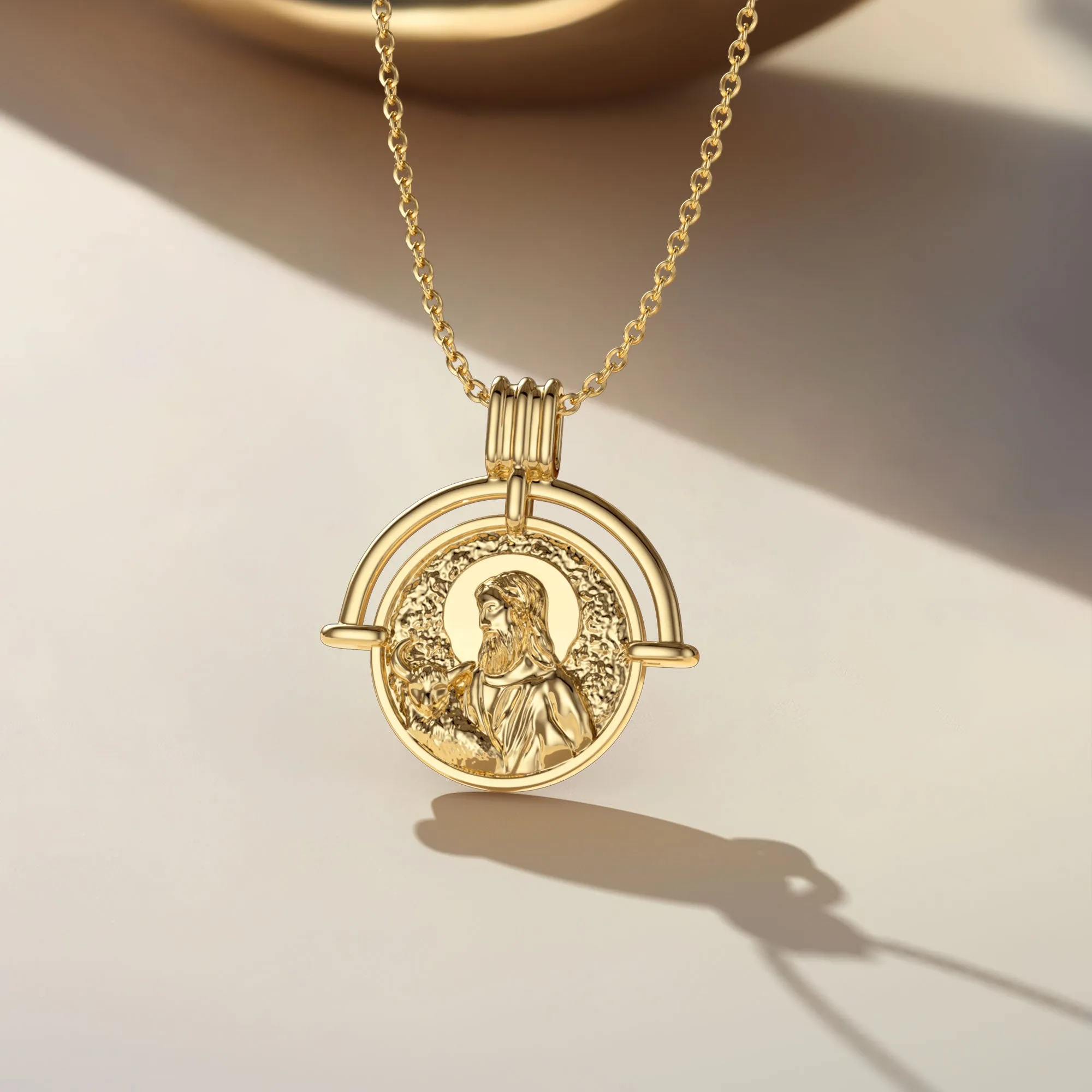 Sacred Jesus Coin Pendant Necklace sold by Vanimy Jewelry product image thumbnail 4