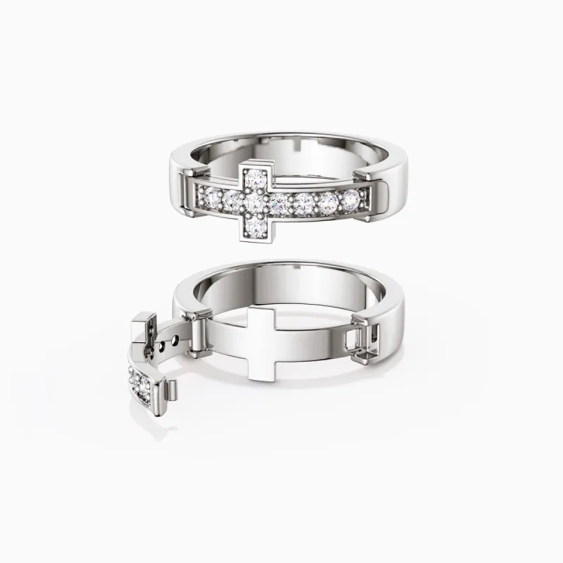 Personalized Eternal Love Cross Promise Ring sold by Vanimy Jewelry