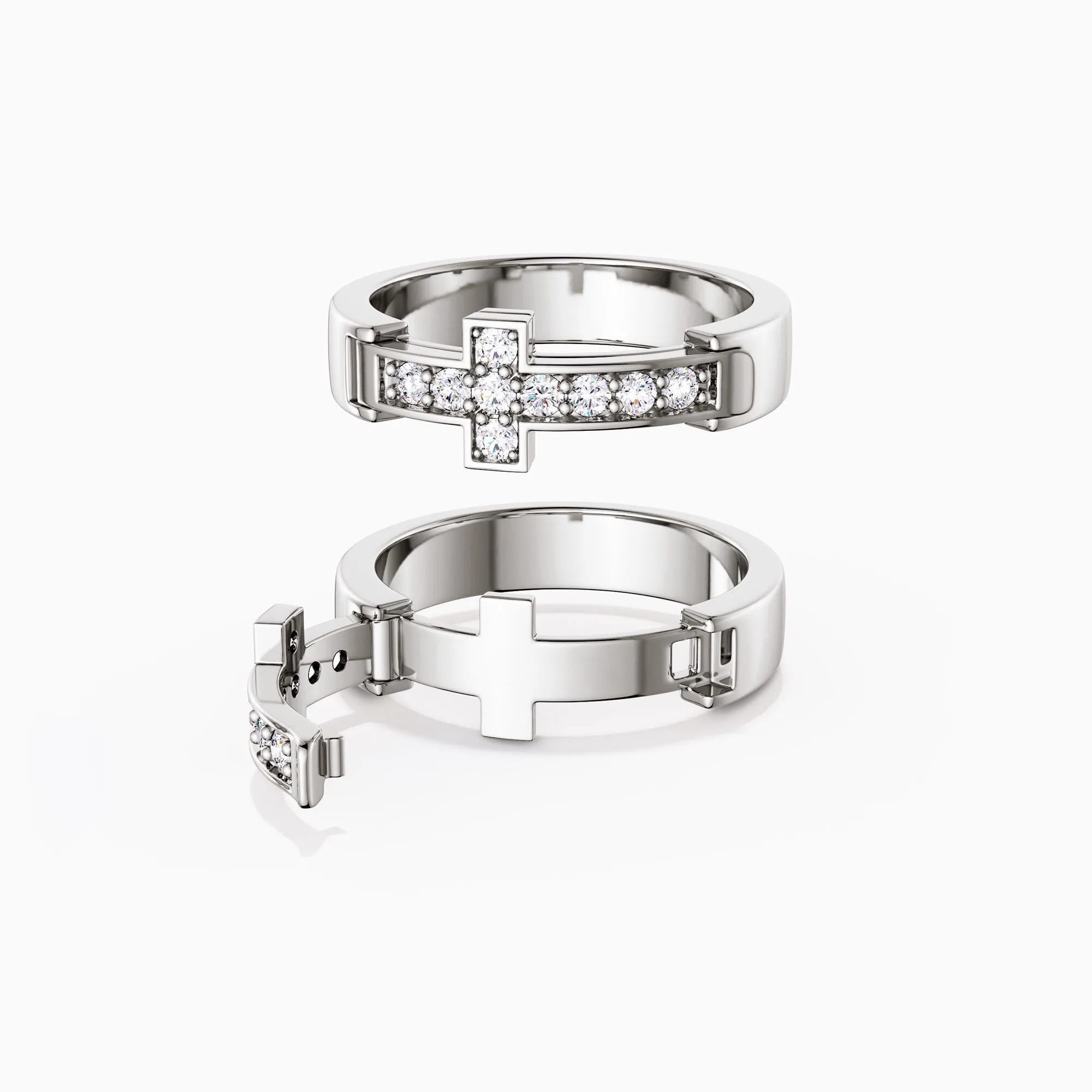 Personalized Eternal Love Cross Promise Ring sold by Vanimy Jewelry