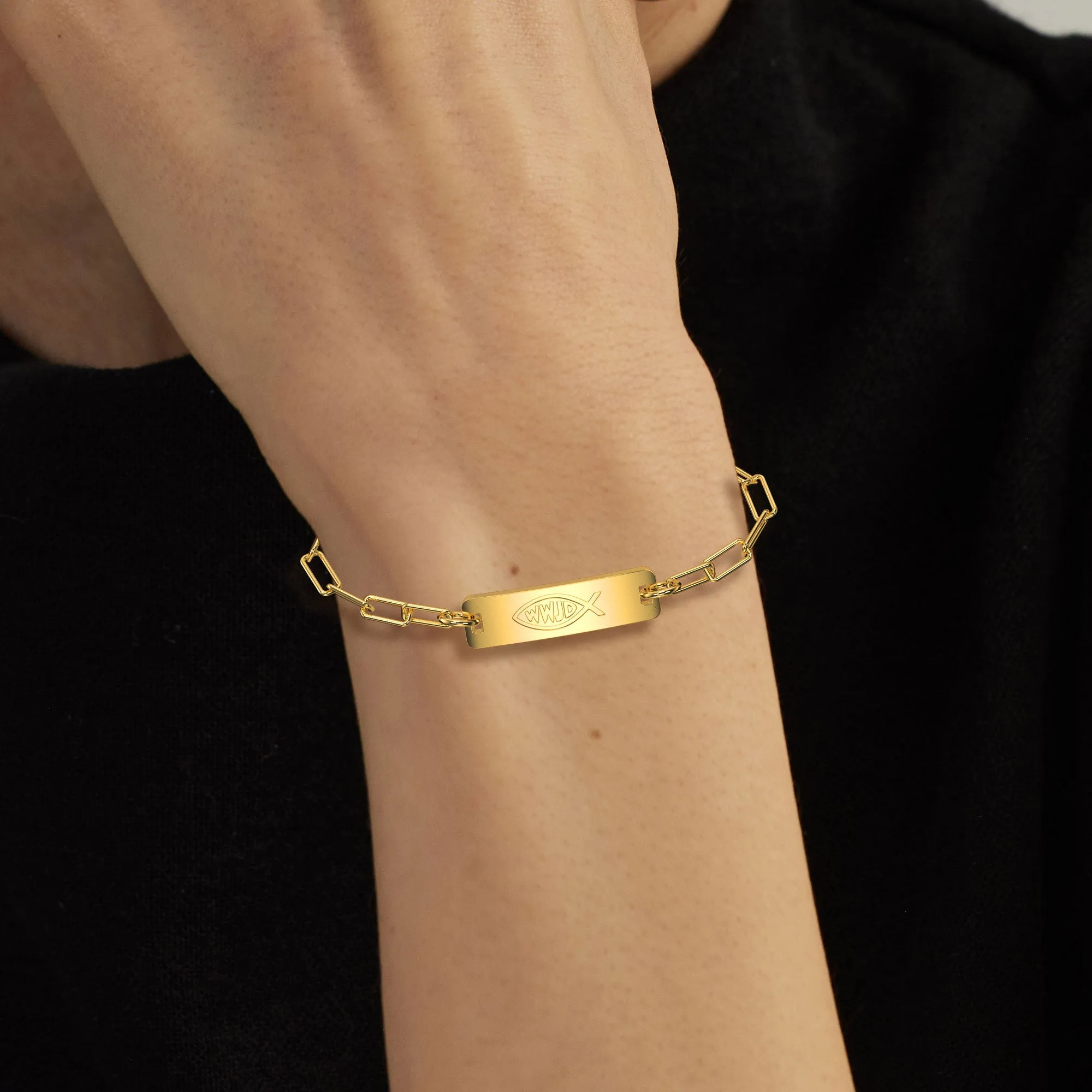 WWJD Ichthys Bracelet sold by Vanimy Jewelry product image thumbnail 2
