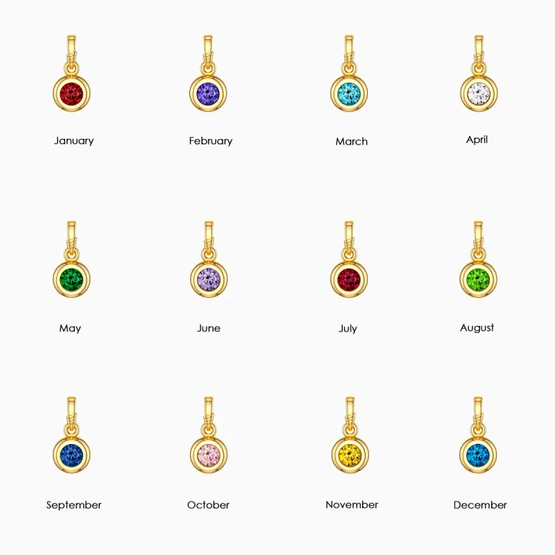 Bubble Knot Birthstone Charm Pendant sold by Vanimy Jewelry