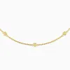 Pave Five Hearts Station Necklace sold by Vanimy Jewelry