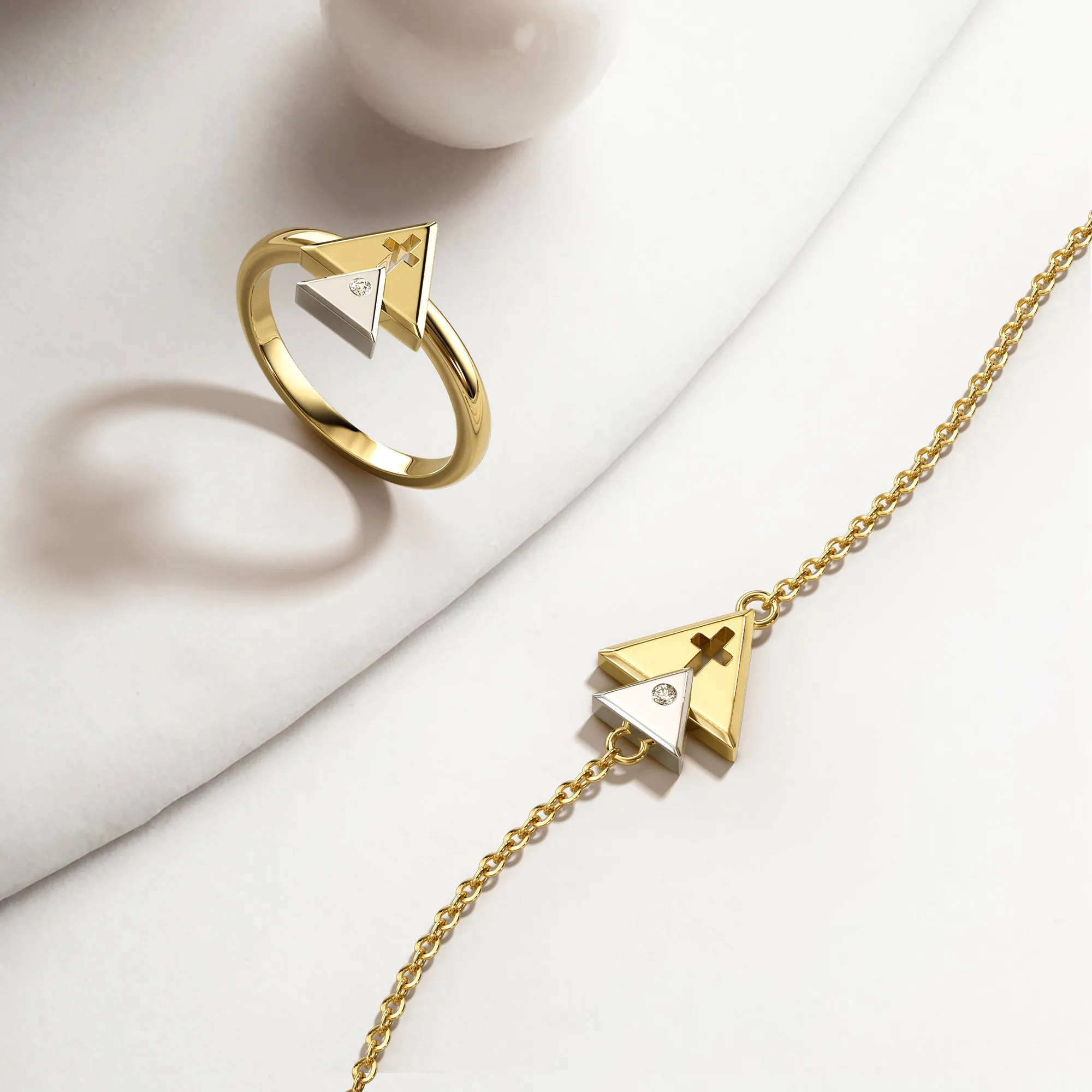 Cross Charm Trinity Triangle Bracelet sold by Vanimy Jewelry product image thumbnail 5